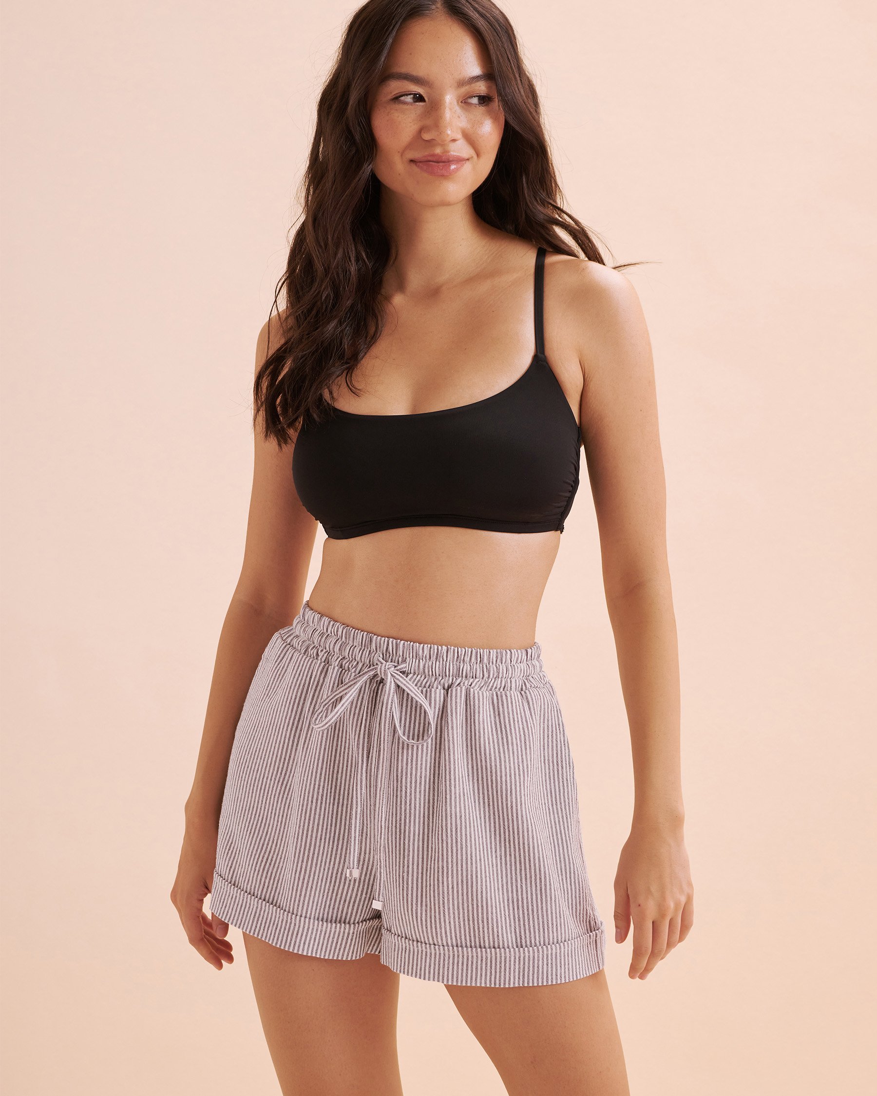 OFF THE BEACH Short de plage Rayures noires et blanches 02200073 - Voir6