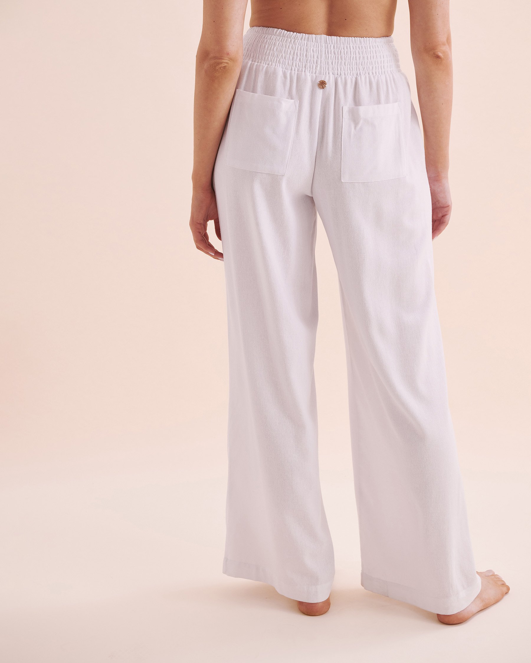 OFF THE BEACH Pantalon jambe large Blanc 02200075 - Voir3