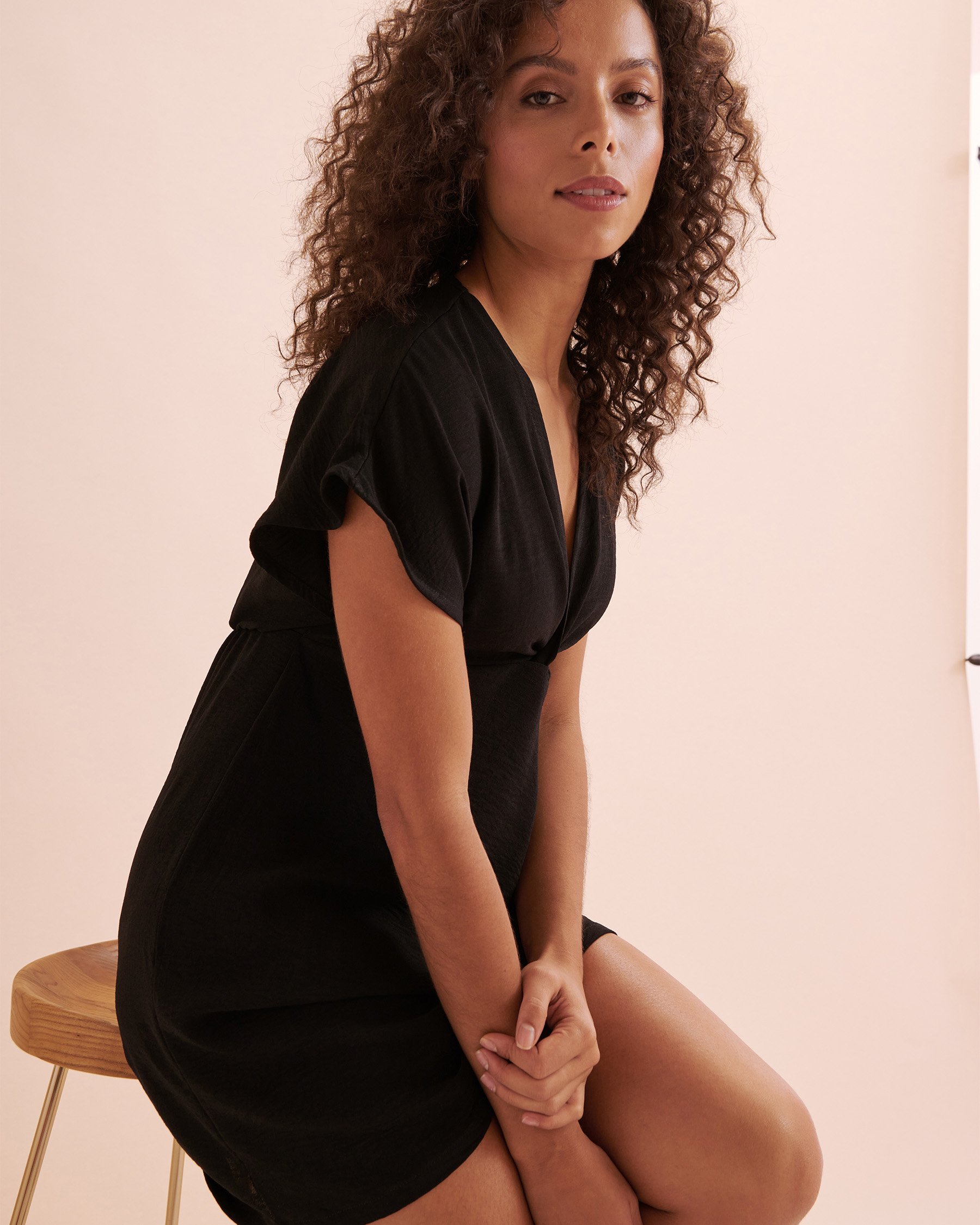 COVER ME Robe froissée Stephanies Cay Noir 25022589 - Voir4