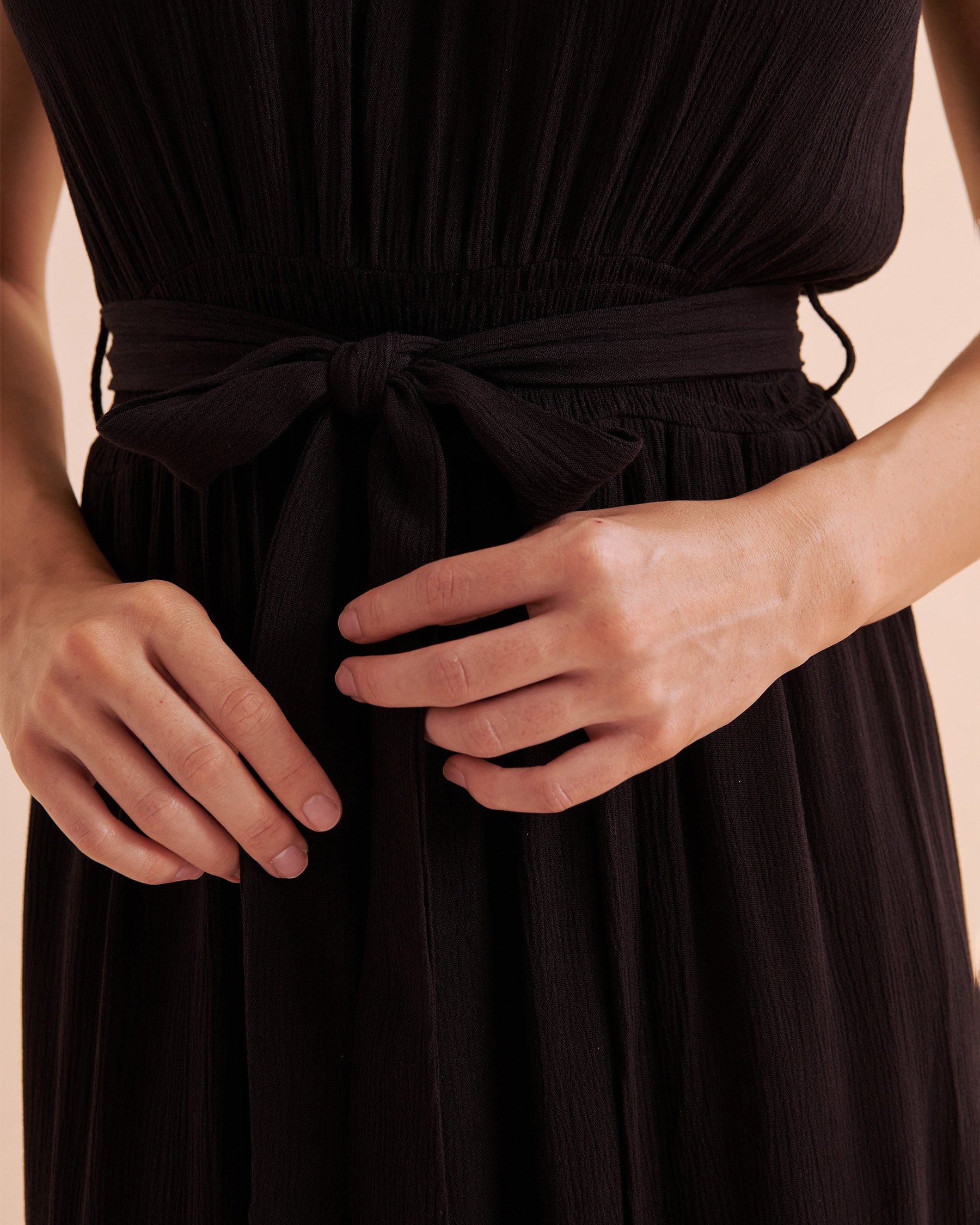 TROPIK Robe longue en gaze Noir 02300136 - Voir7