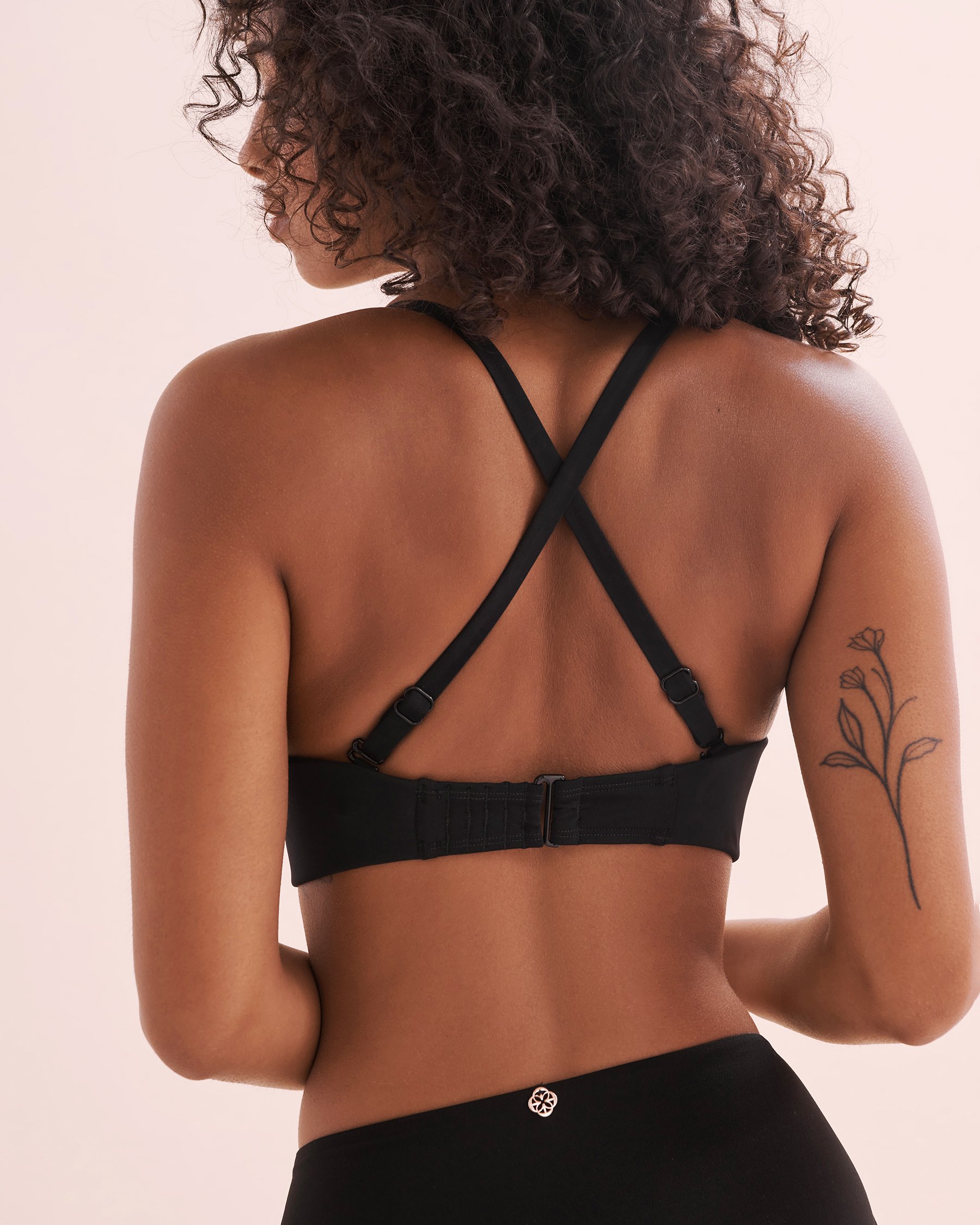 TURQUOISE COUTURE D Cup Bandeau Bikini Top Black 01200085 - View6