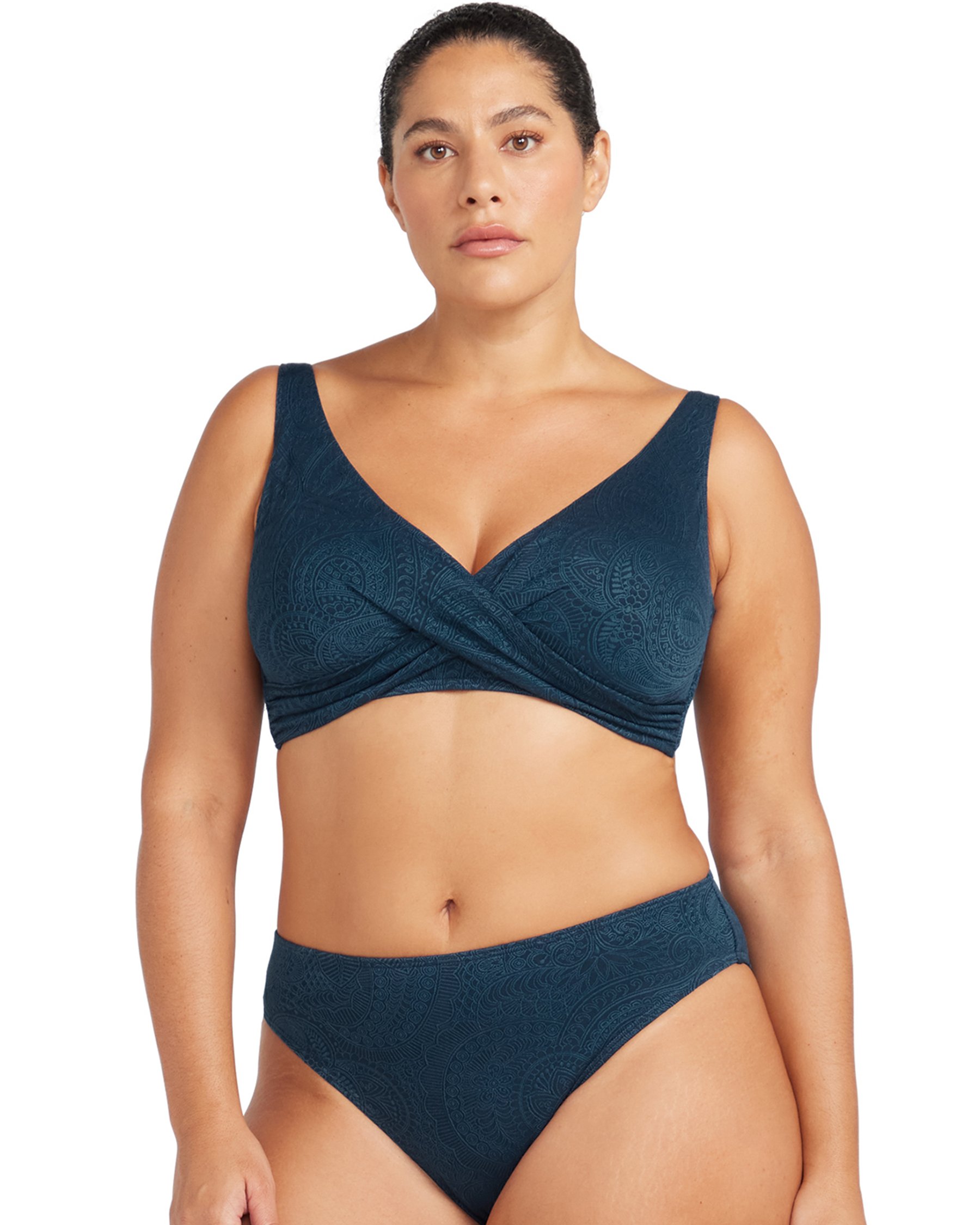 ARTESANDS Haut de bikini croisé bonnet D-G La Traviata Delacroix Bleu Marine AT3711LT - Voir8