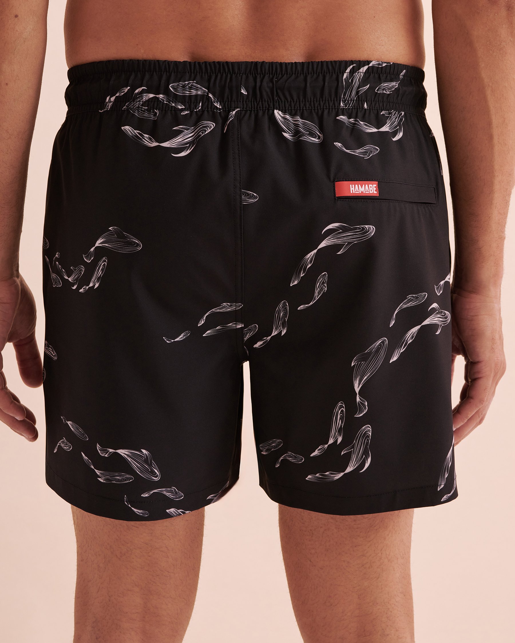 HAMABE Maillot volley Imprimé poisson noir 03100043 - Voir5