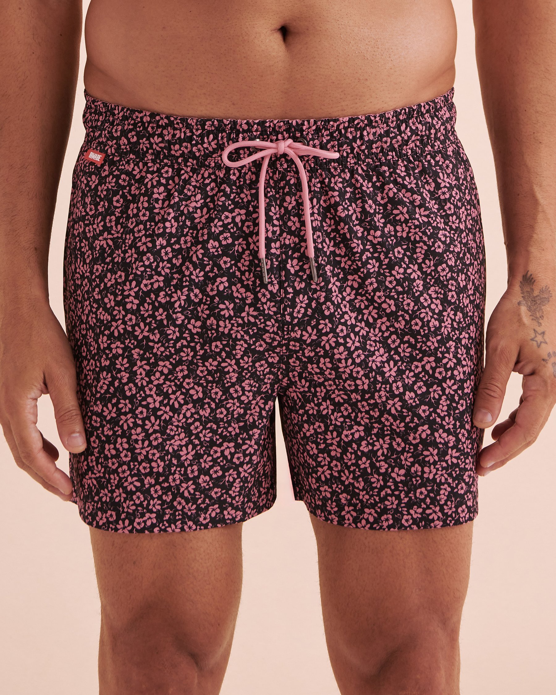 HAMABE Volley Swimsuit Black rose print 03100044 - View1