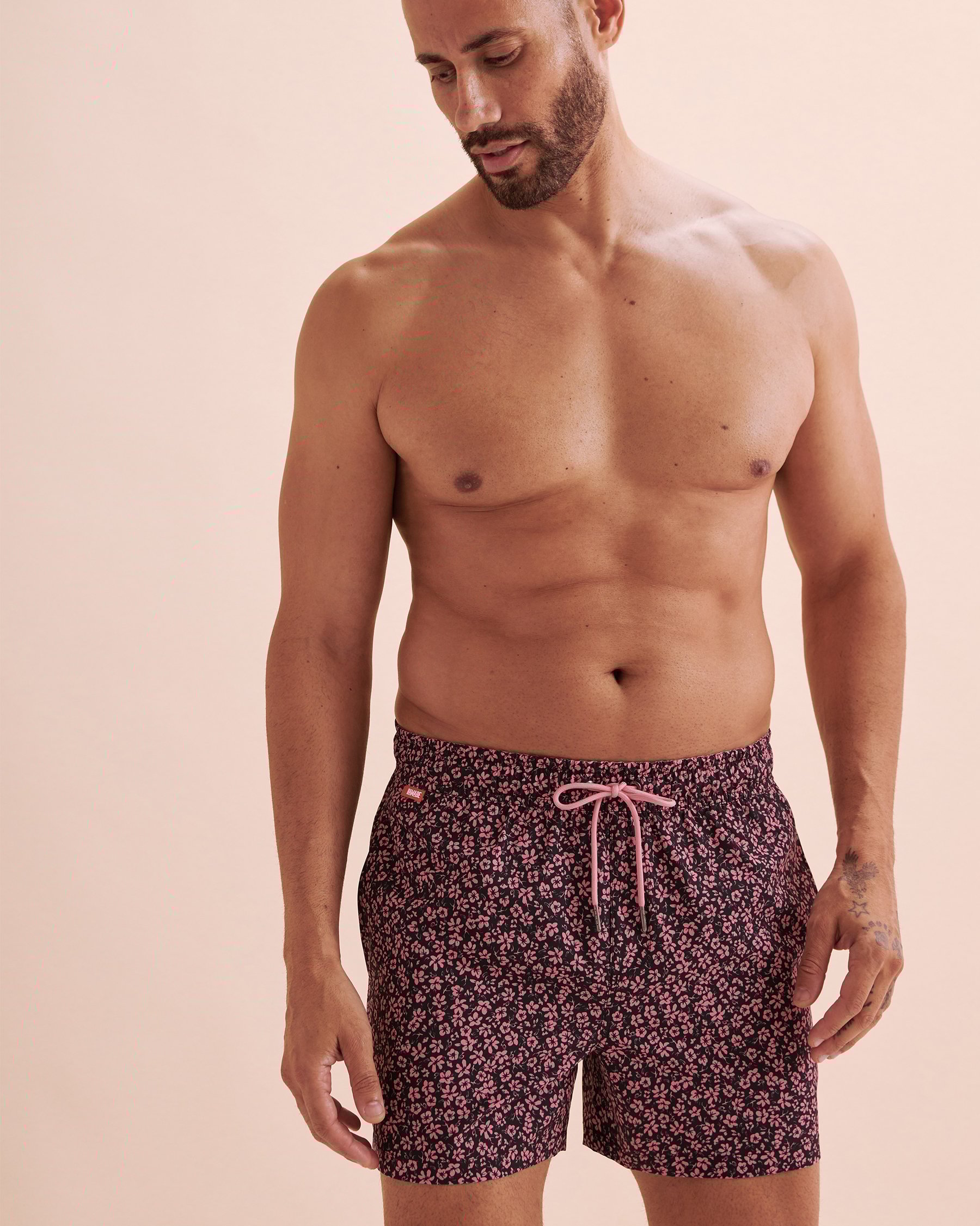 HAMABE Volley Swimsuit Black rose print 03100044 - View4