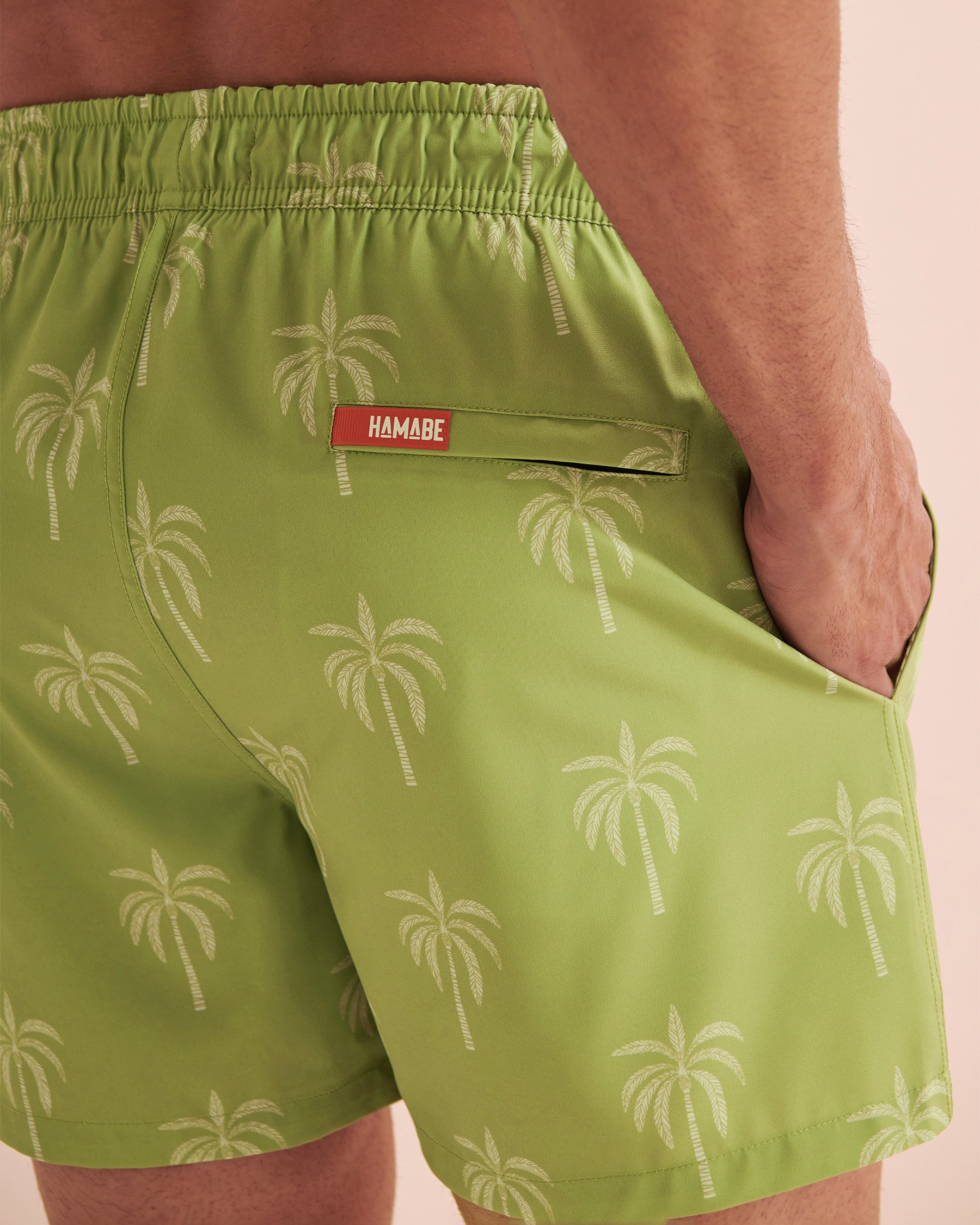 HAMABE Maillot volley Imprimé palmier vert 03100044 - Voir7