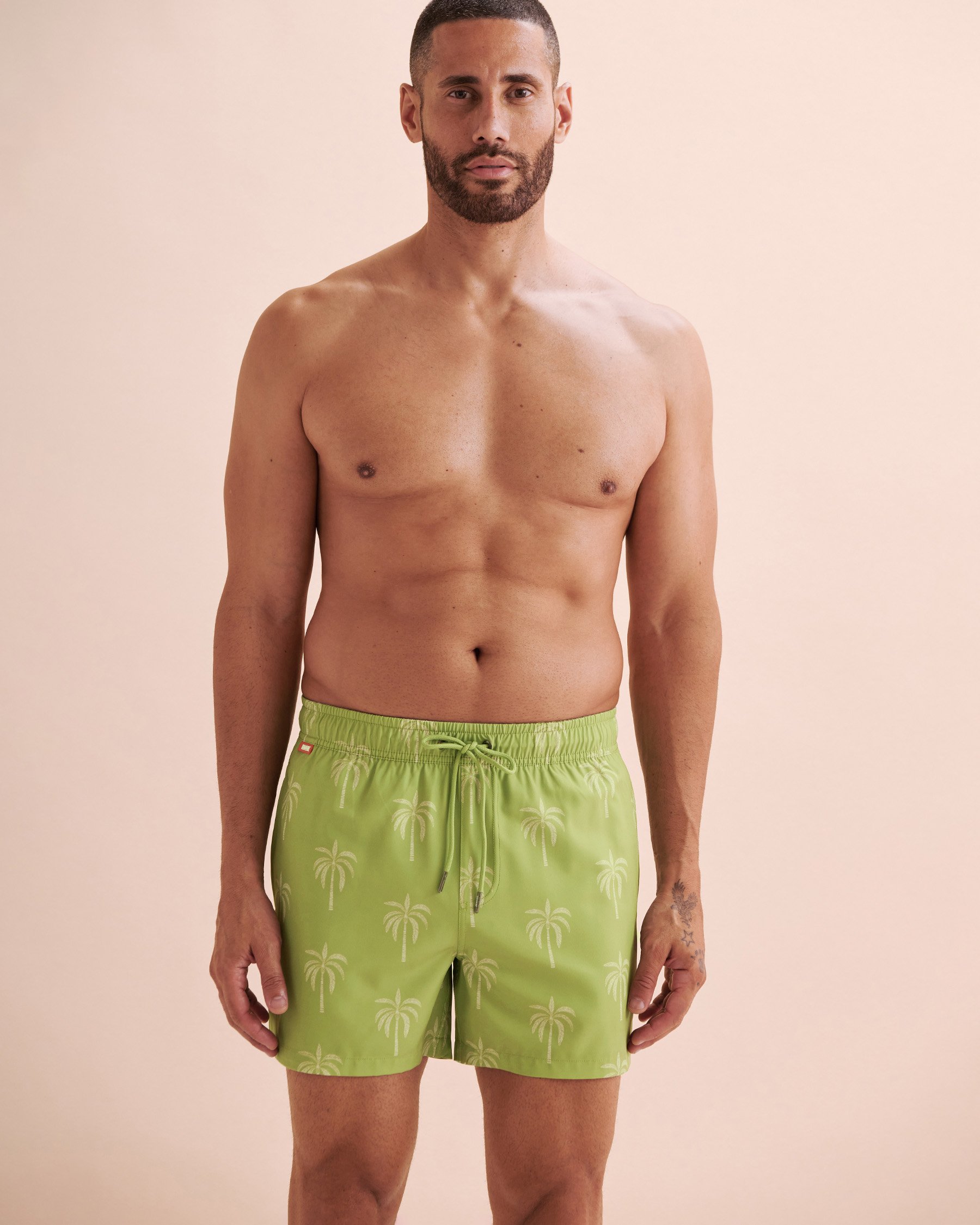 HAMABE Maillot volley Imprimé palmier vert 03100044 - Voir9