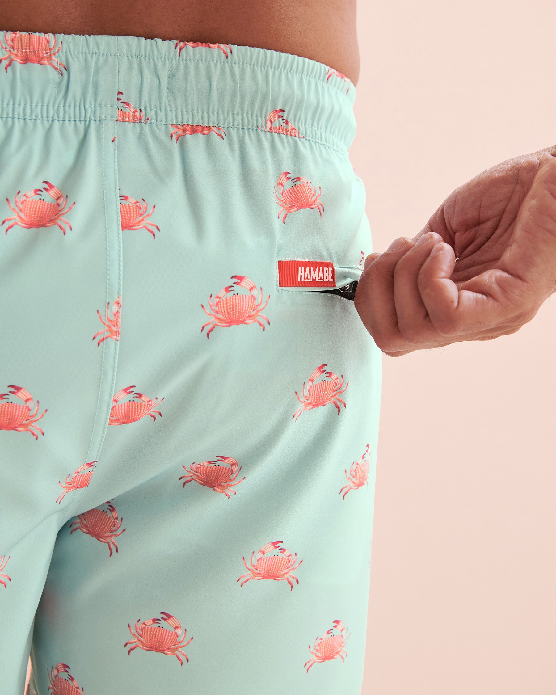 HAMABE Volley Swimsuit Blue Crab Print 03100044 - View7