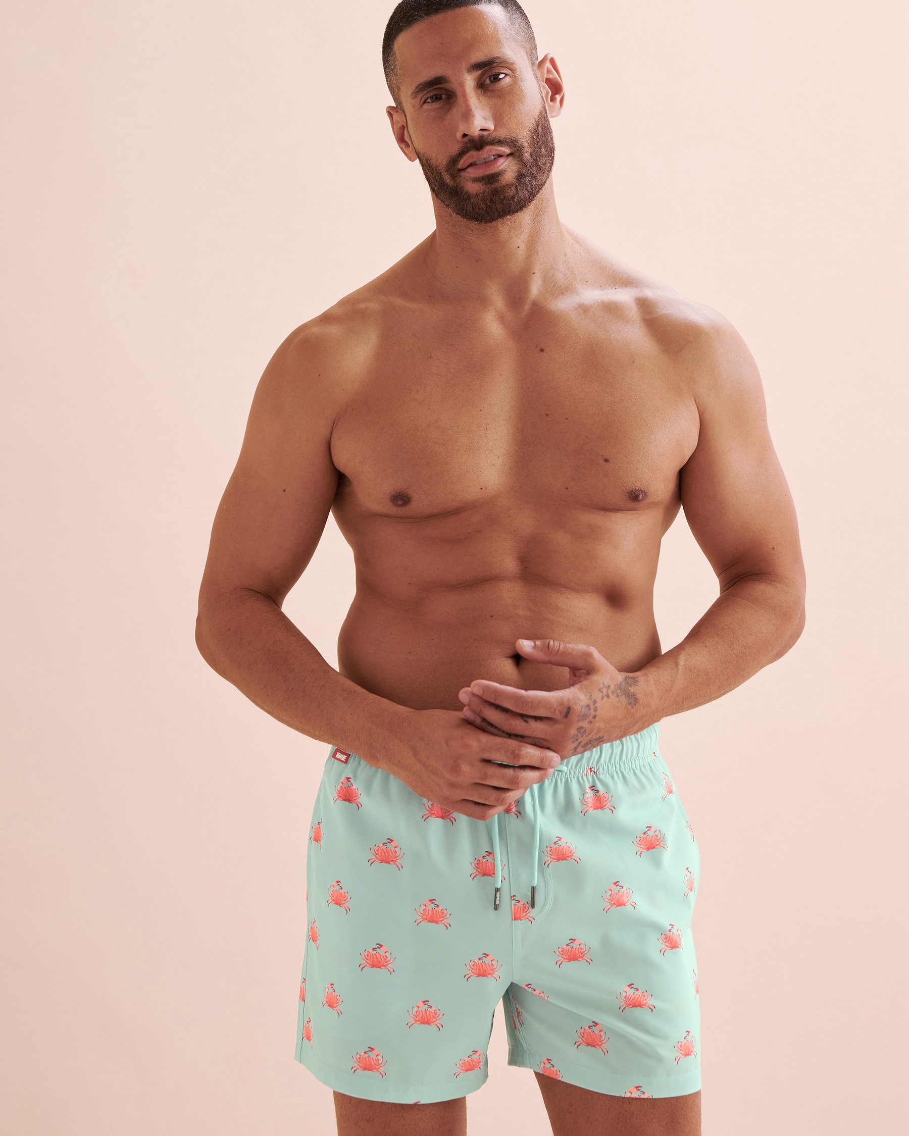 HAMABE Volley Swimsuit Blue Crab Print 03100044 - View9