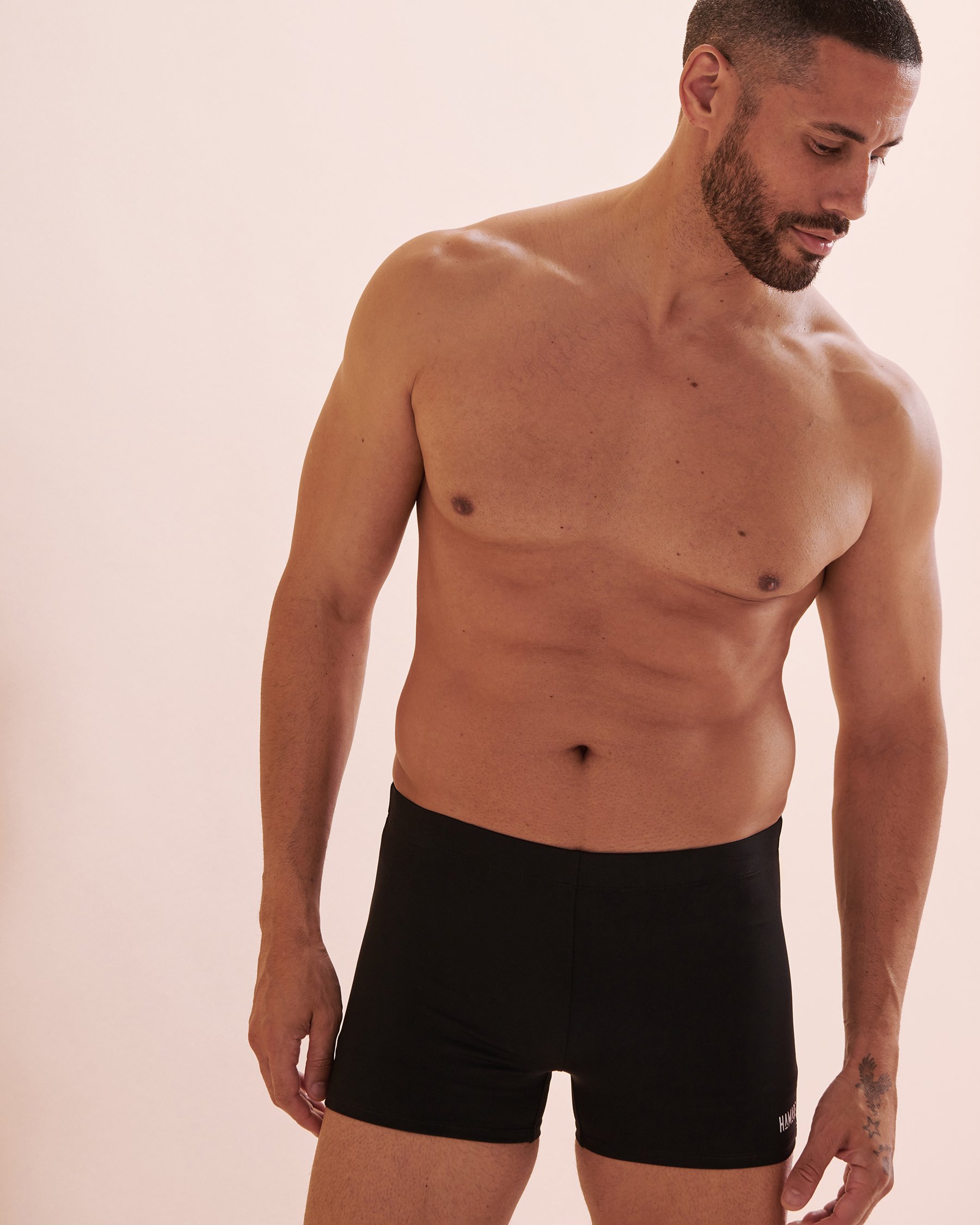 HAMABE Boxer Swimsuit Black 03100045 - View4