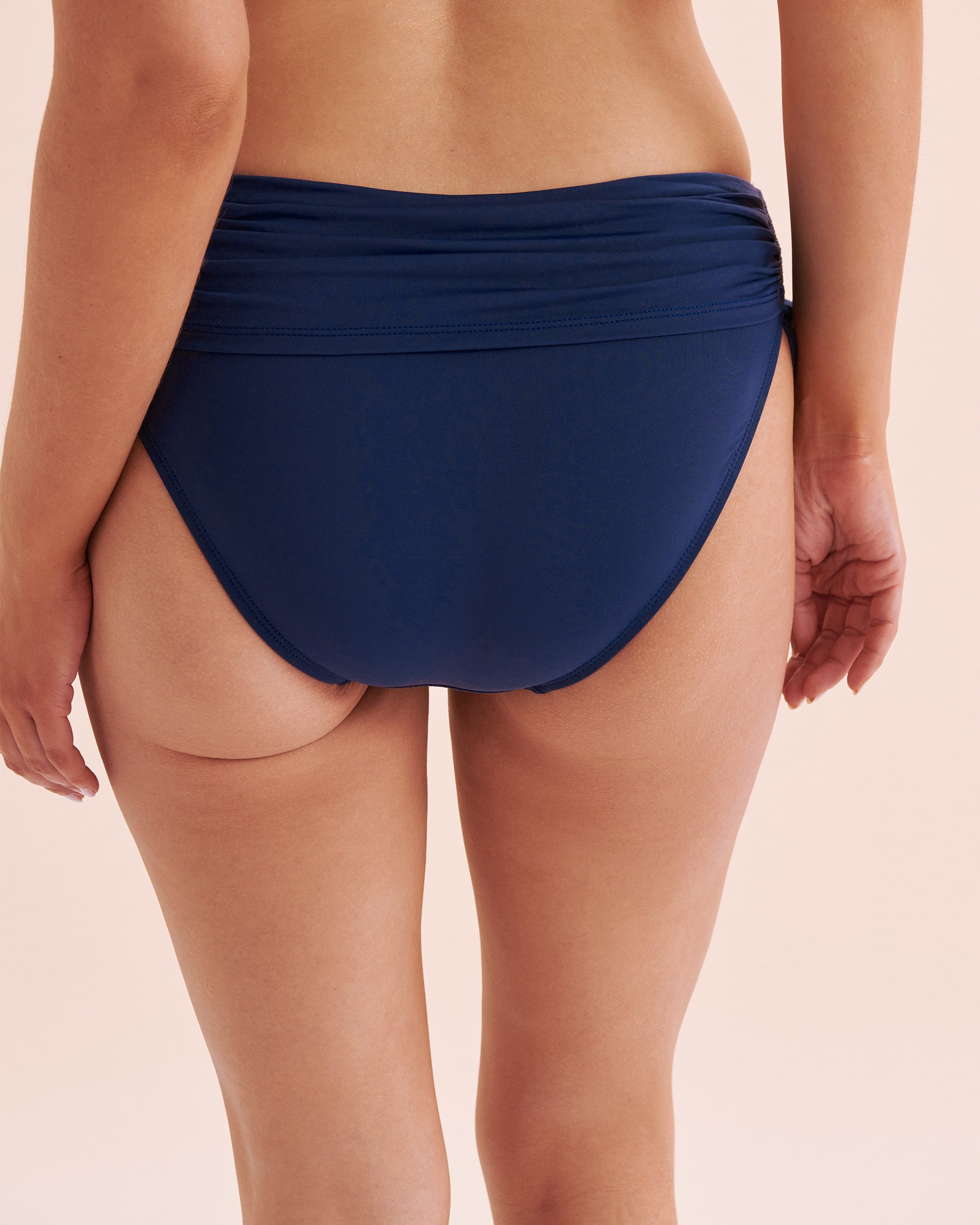 BLEU ROD BEATTIE Kore Shirred Hipster Bikini Bottom Midnight Blue RBKK00505 - View2