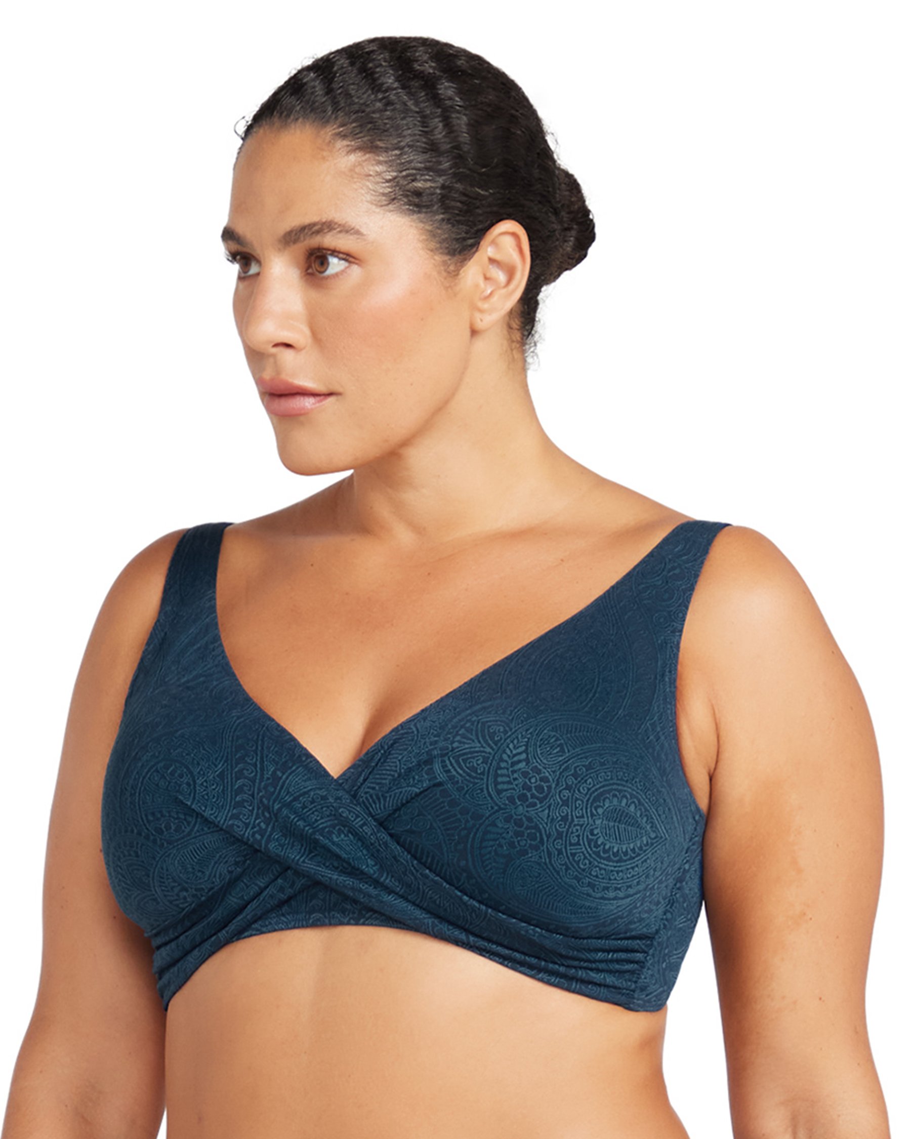 ARTESANDS Haut de bikini croisé bonnet D-G La Traviata Delacroix Bleu Marine AT3711LT - Voir10