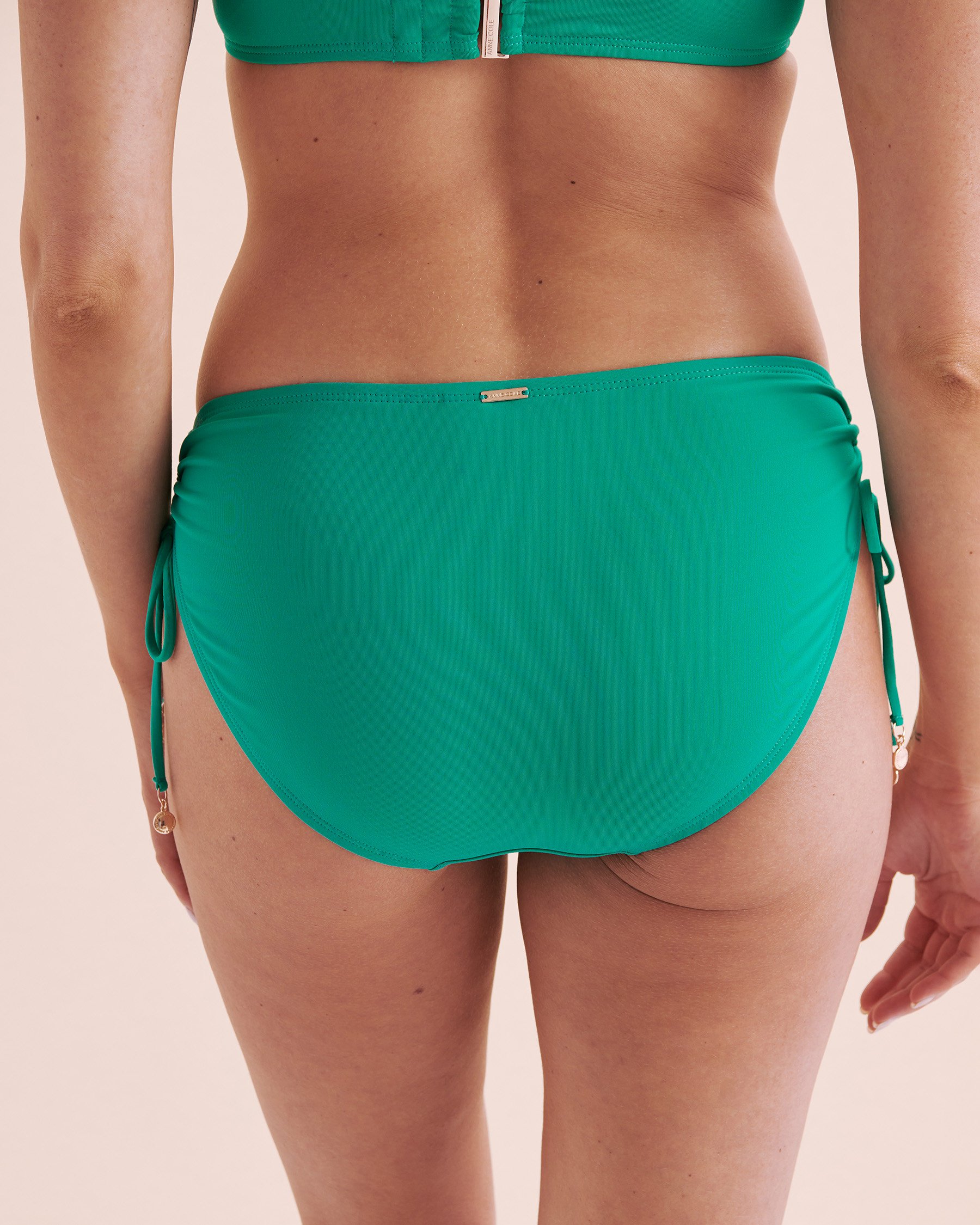 ANNE COLE Live In Color Alex Side Tie Bikini Bottom Aqua Green MYMB30001 - View6
