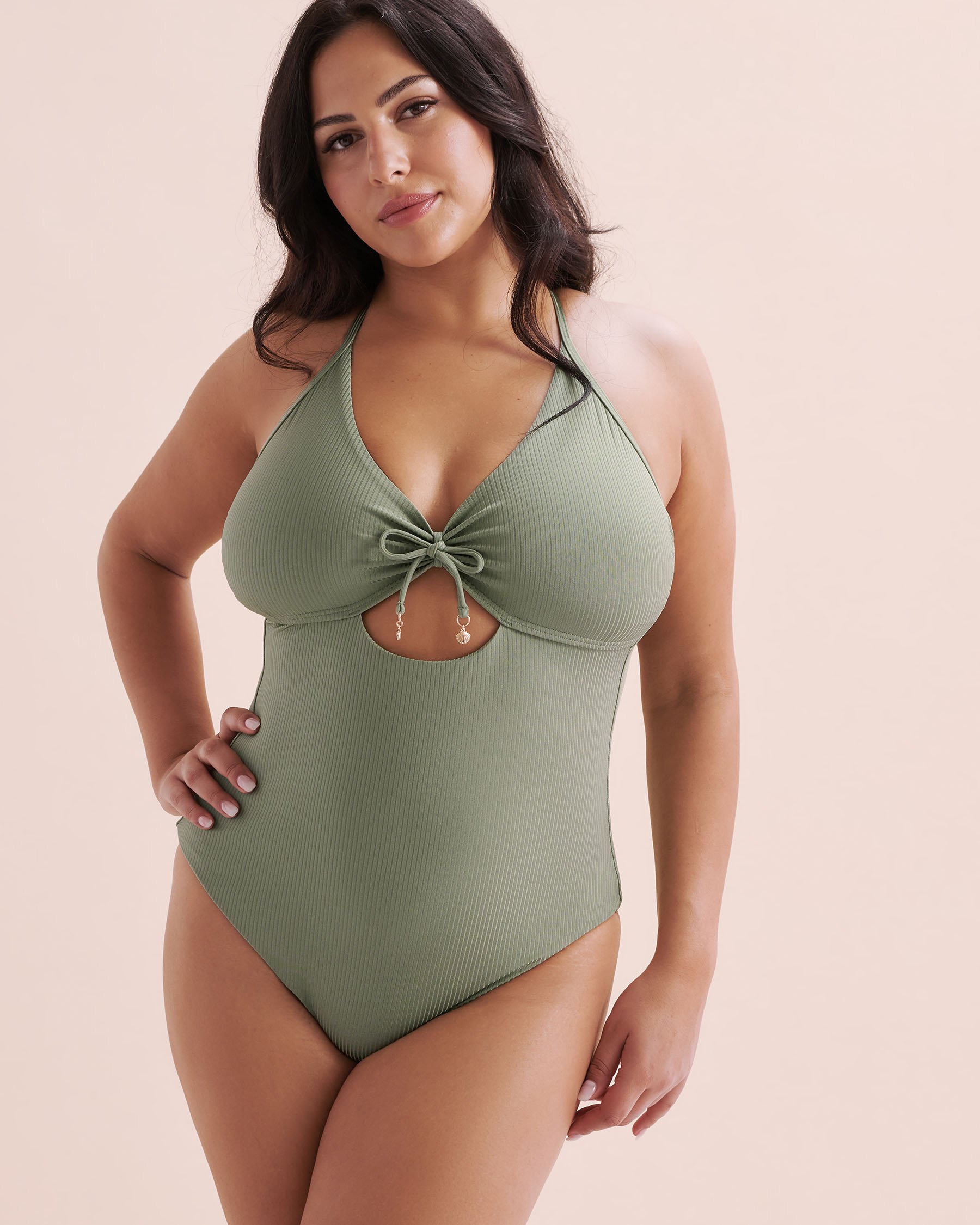 MY BIKINI STORY Maillot une pièce brillant Malibu Vert végétal 01400087 - Voir5