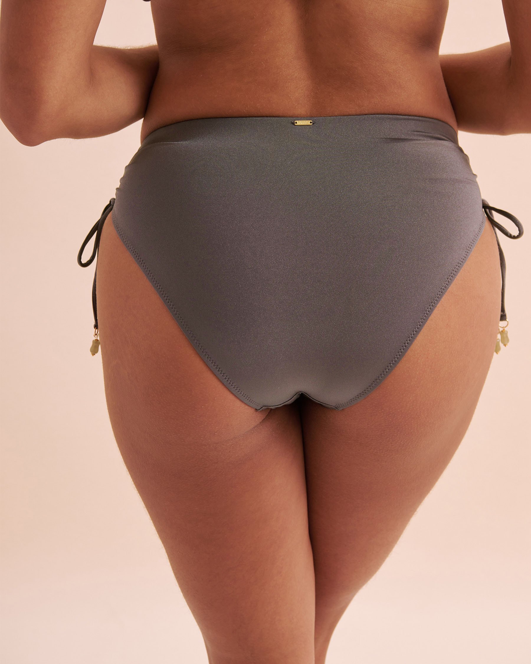 EVERYDAY SUNDAY Bas de bikini taille haute rétro Radiant Nature Gris Charbon ESBEAW04214 - View3