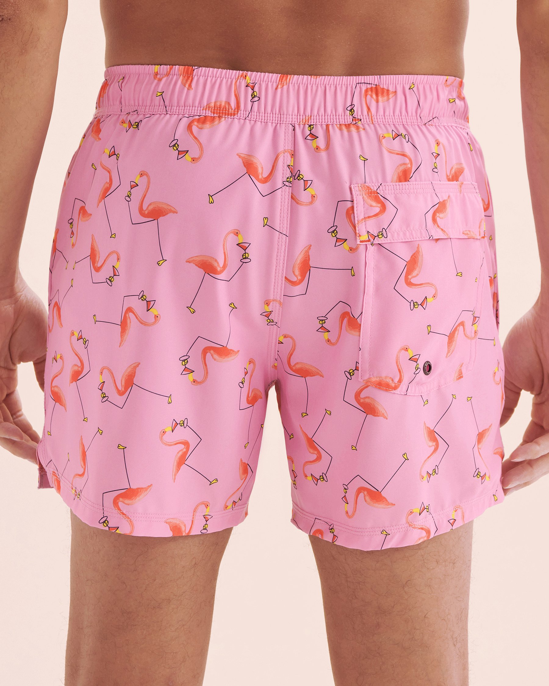 SAXX Oh Buoy Volley Swimsuit Pink Flamigno Print SXSW03L - View6