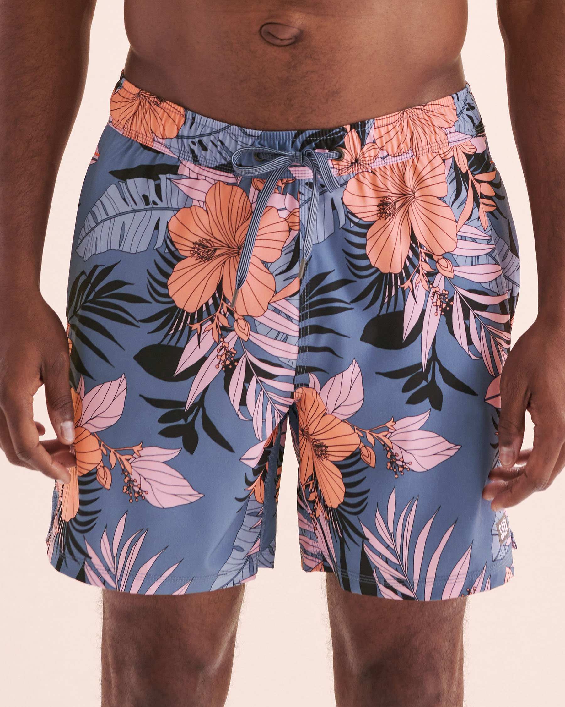 SAXX Oh Buoy Volley Swimsuit Blue Jungle Print SXSW04L - View1