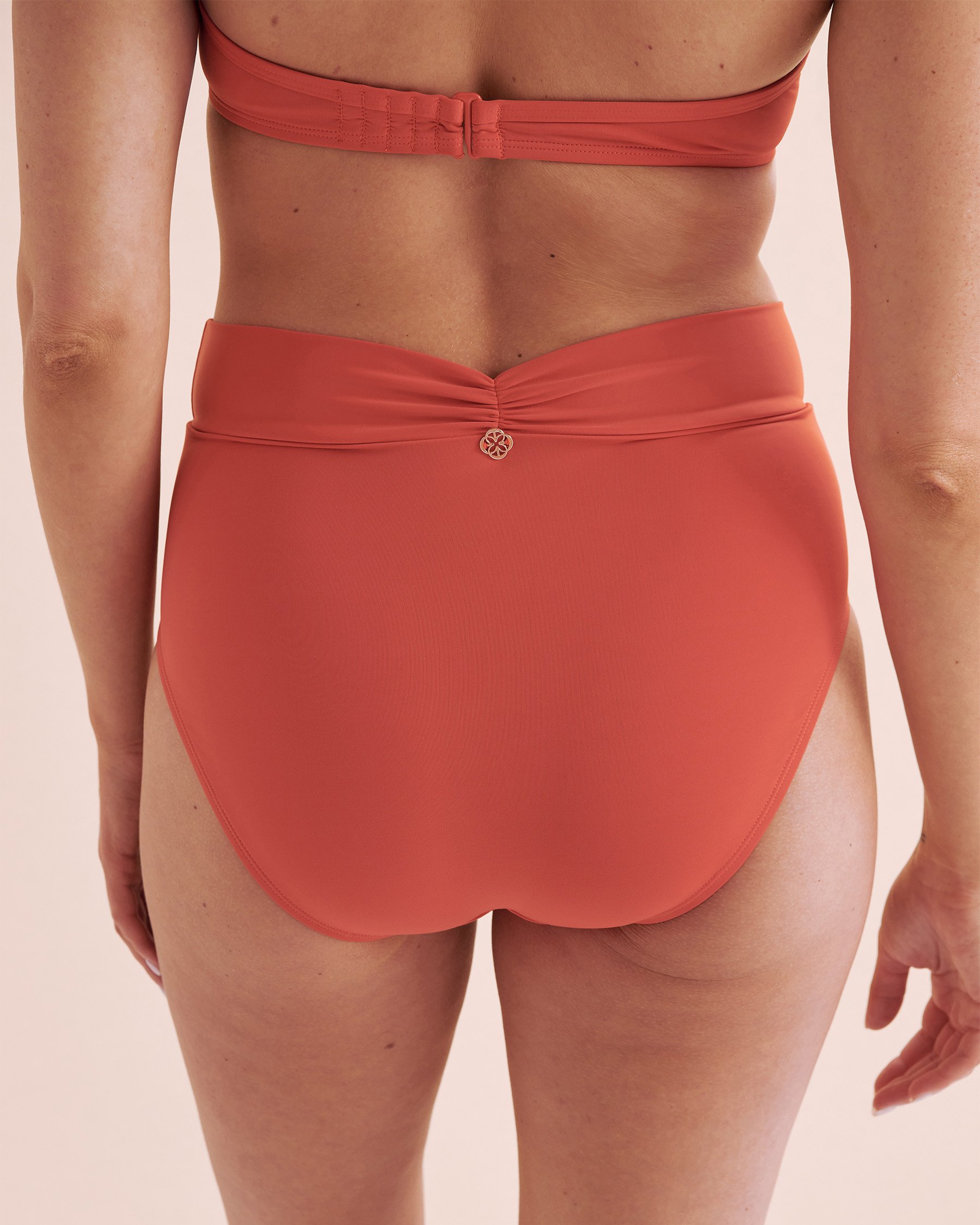 TURQUOISE COUTURE Bas de bikini coupe en V Sunset in Portofino Rouge paprika 01300377 - Voir4