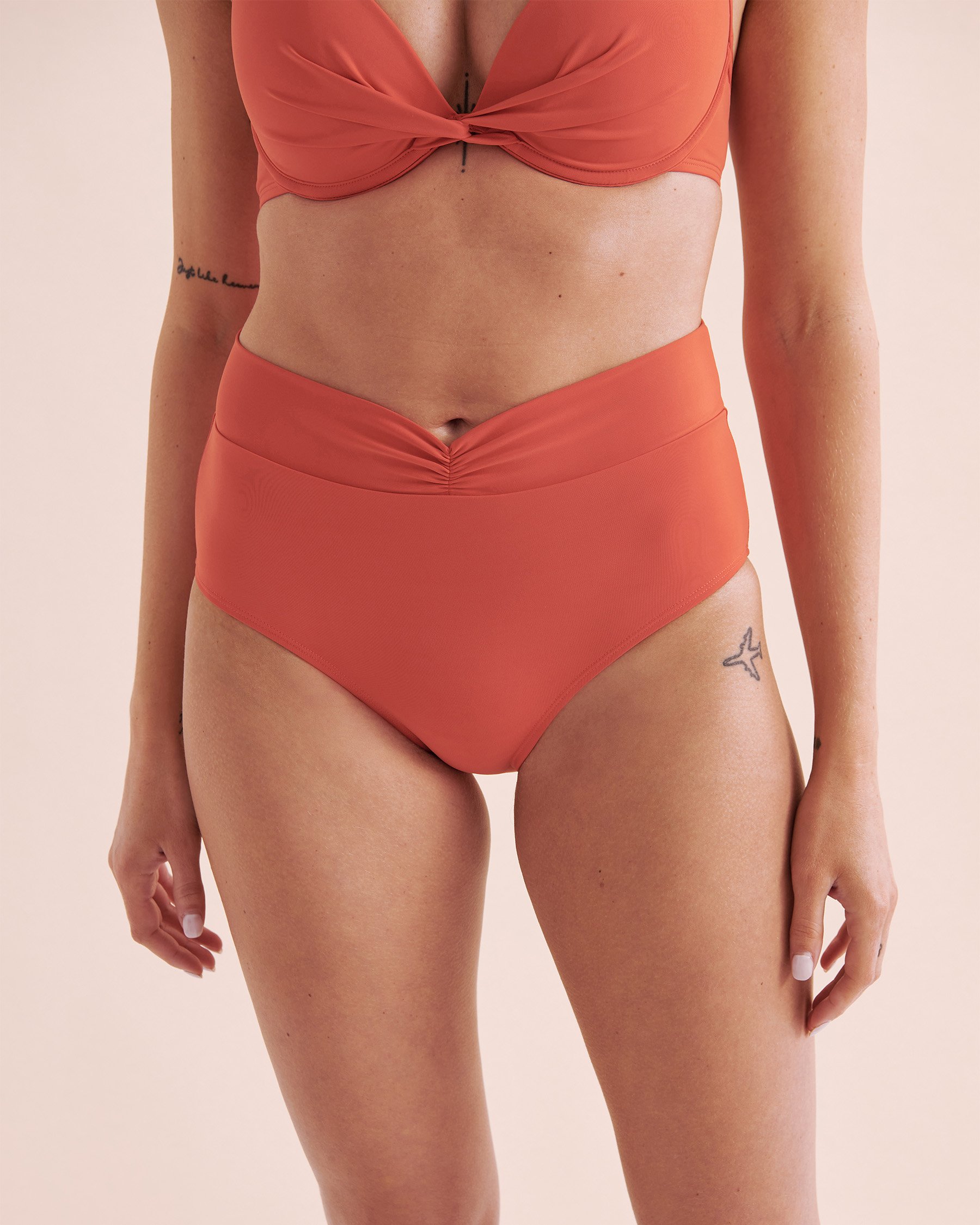 TURQUOISE COUTURE Sunset in Portofino V-Cut Bikini Bottom Paprika Red 01300377 - View3