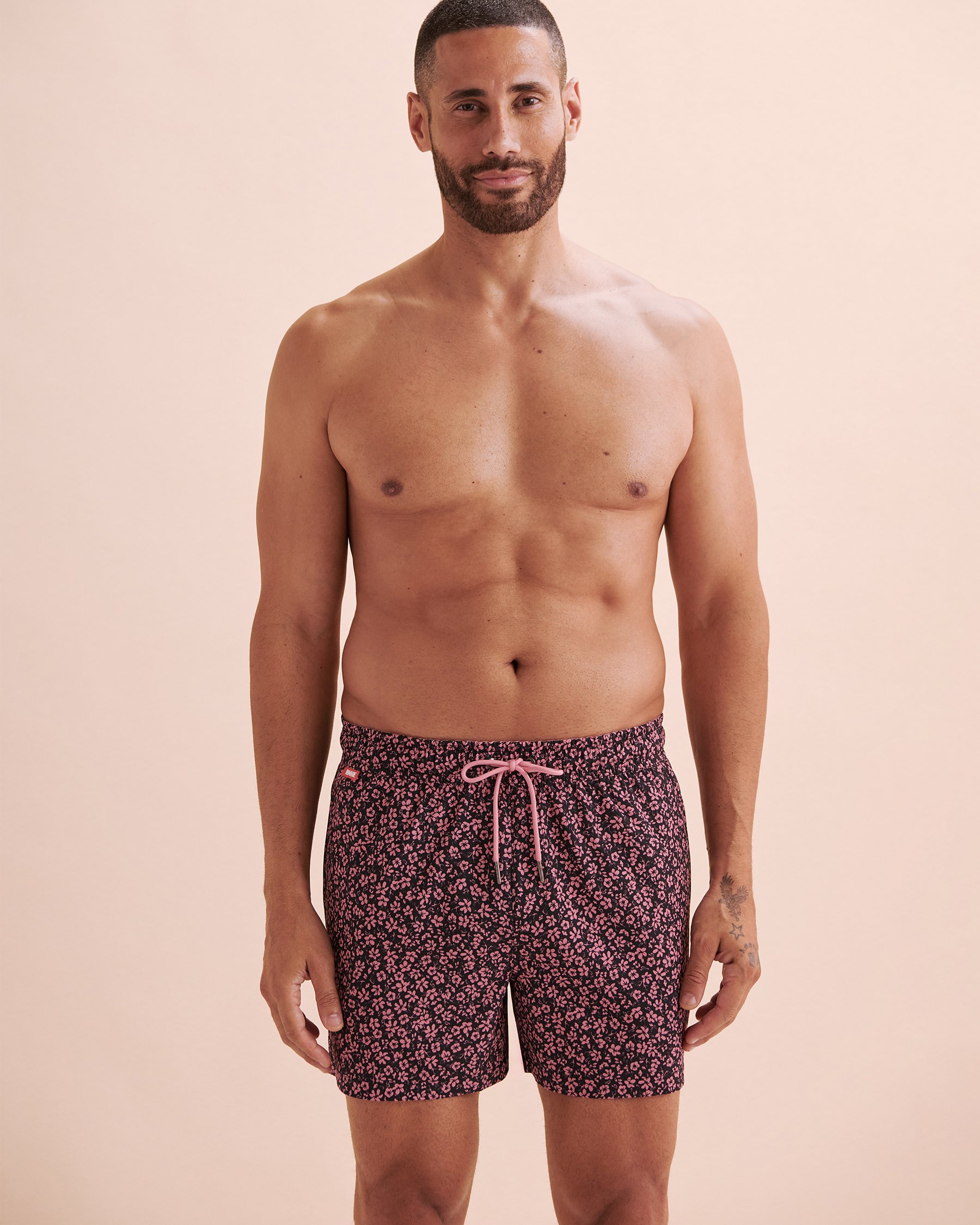 HAMABE Volley Swimsuit Black rose print 03100044 - View5