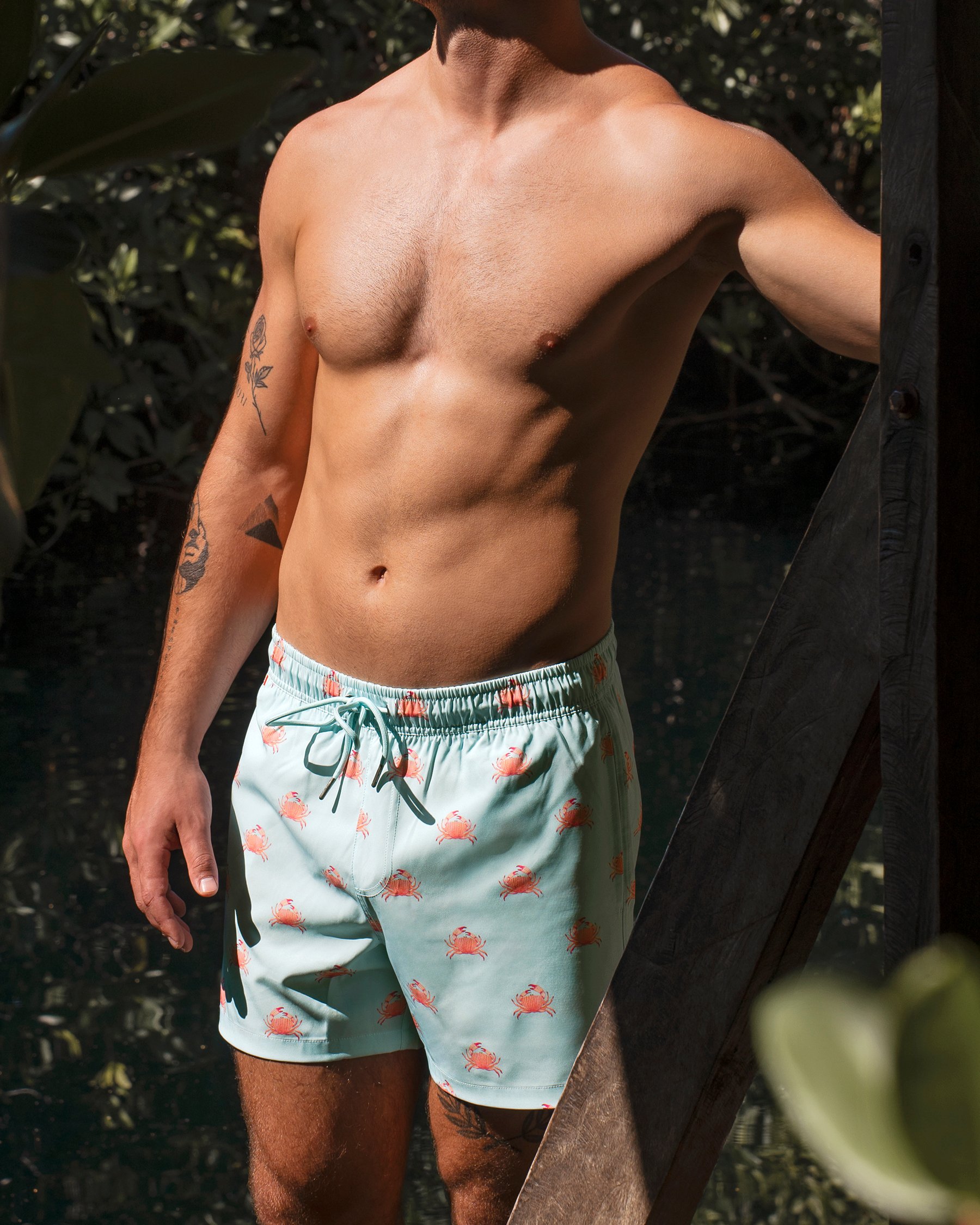 HAMABE Maillot volley Imprimé crabe bleu 03100044 - Voir4