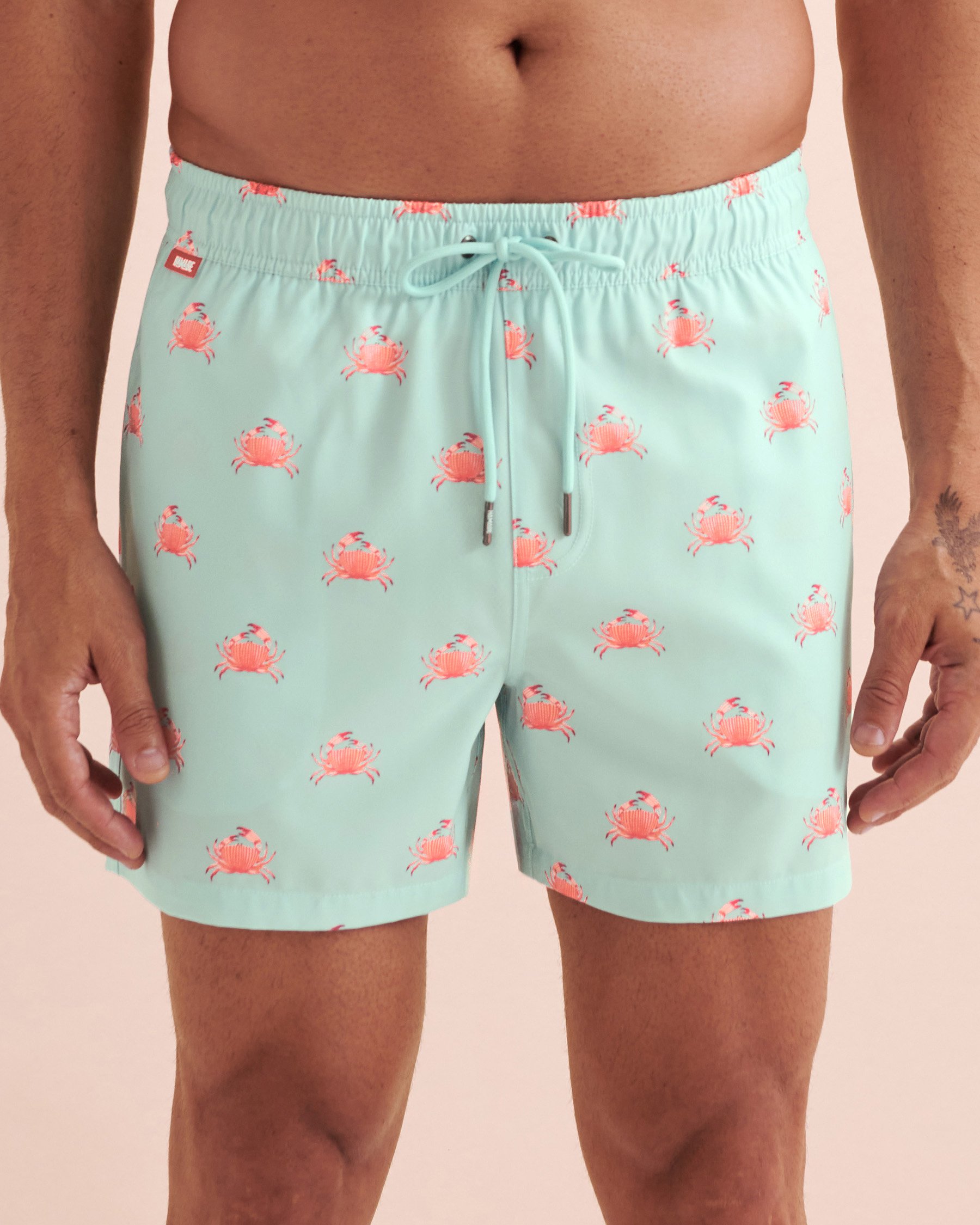 HAMABE Maillot volley Imprimé crabe bleu 03100044 - Voir5