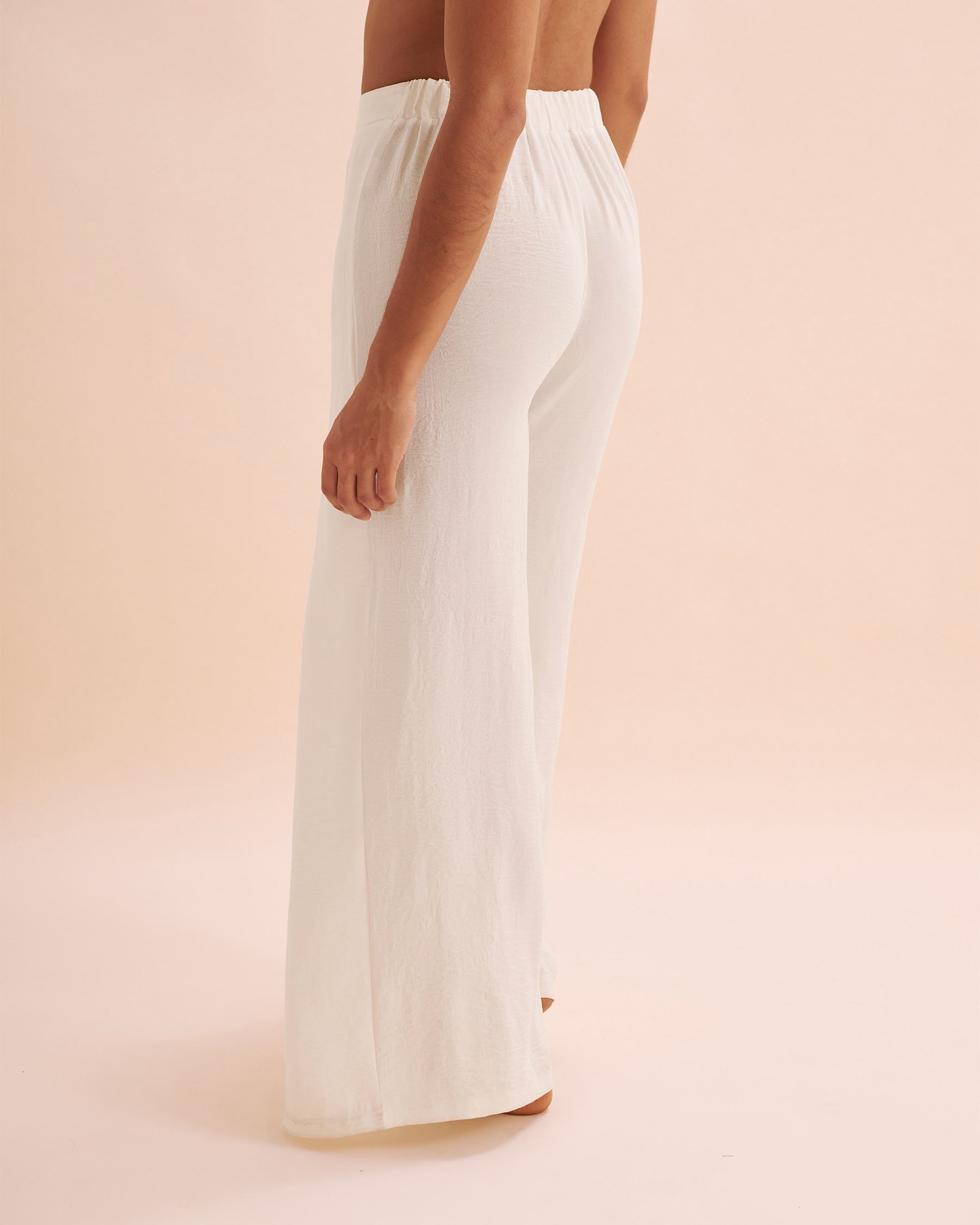 EVERYDAY SUNDAY Wide Leg Cover Up Pant Off White ESBEAW04174 - View5