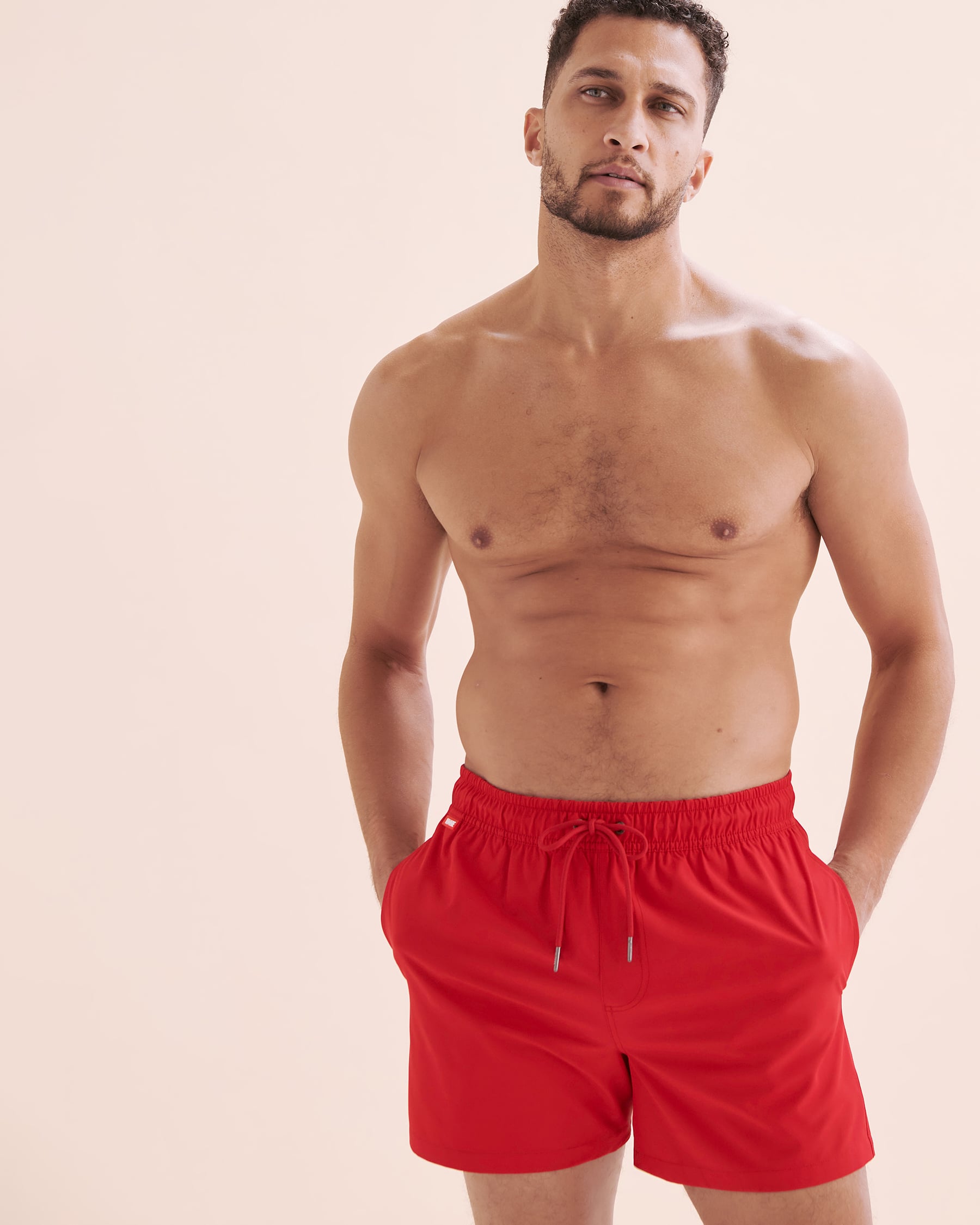 HAMABE Volley Swimsuit with Mesh Lining Ski Patrol Red 03100051 - View8