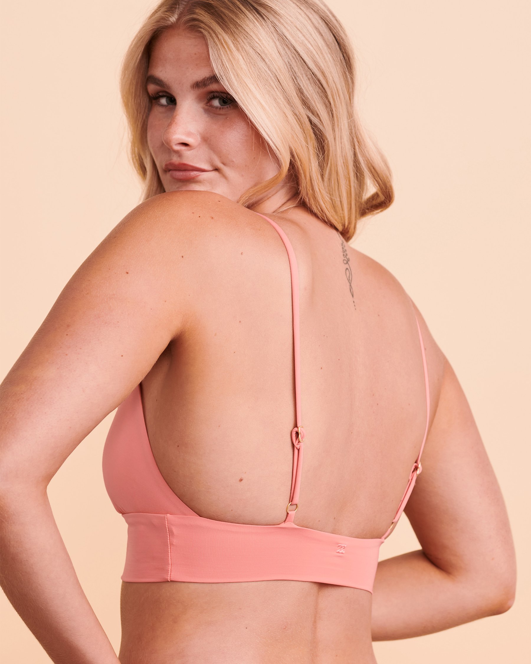 BILLABONG SOL SEARCHER Bralette Bikini Top Peach ABJX300131 - View2