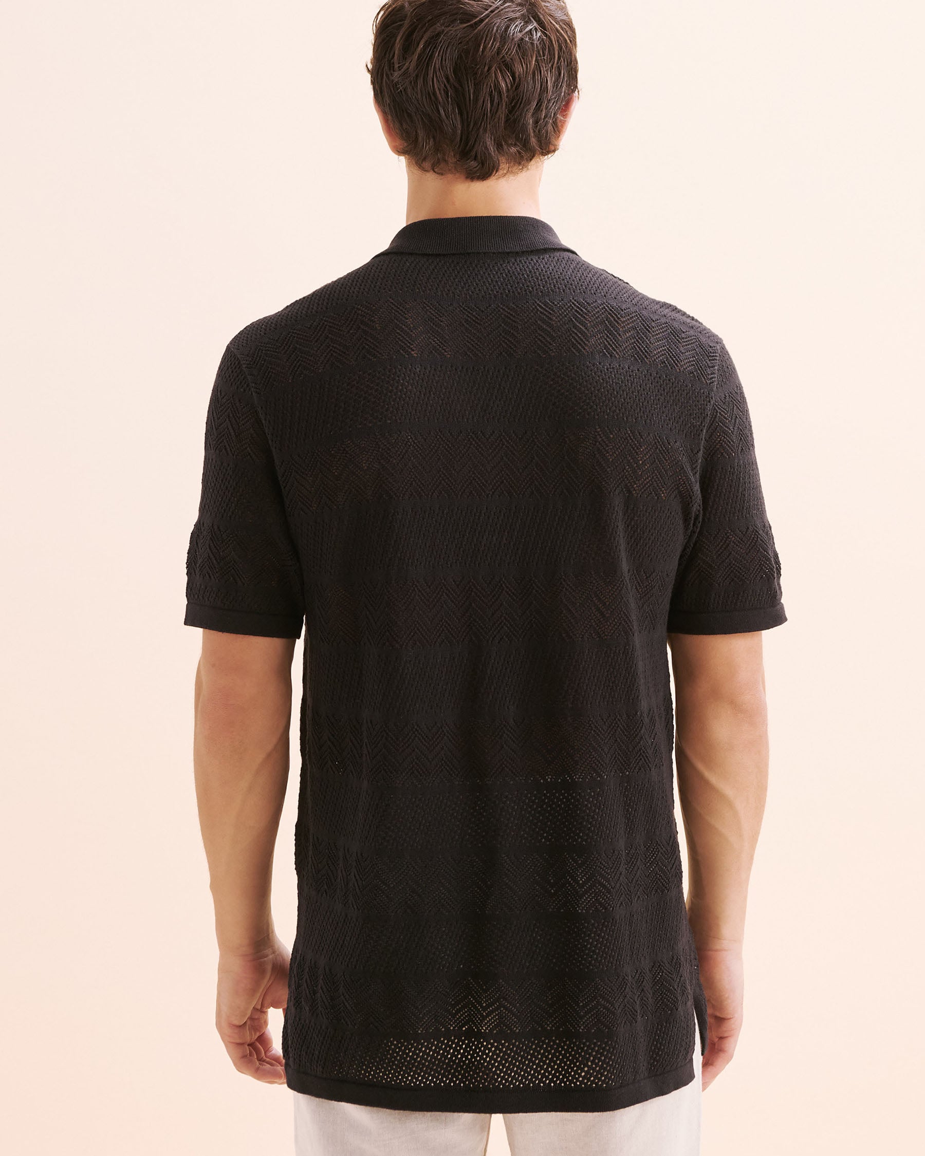 OFF THE BEACH Crochet Shirt Black 04100043 - View2