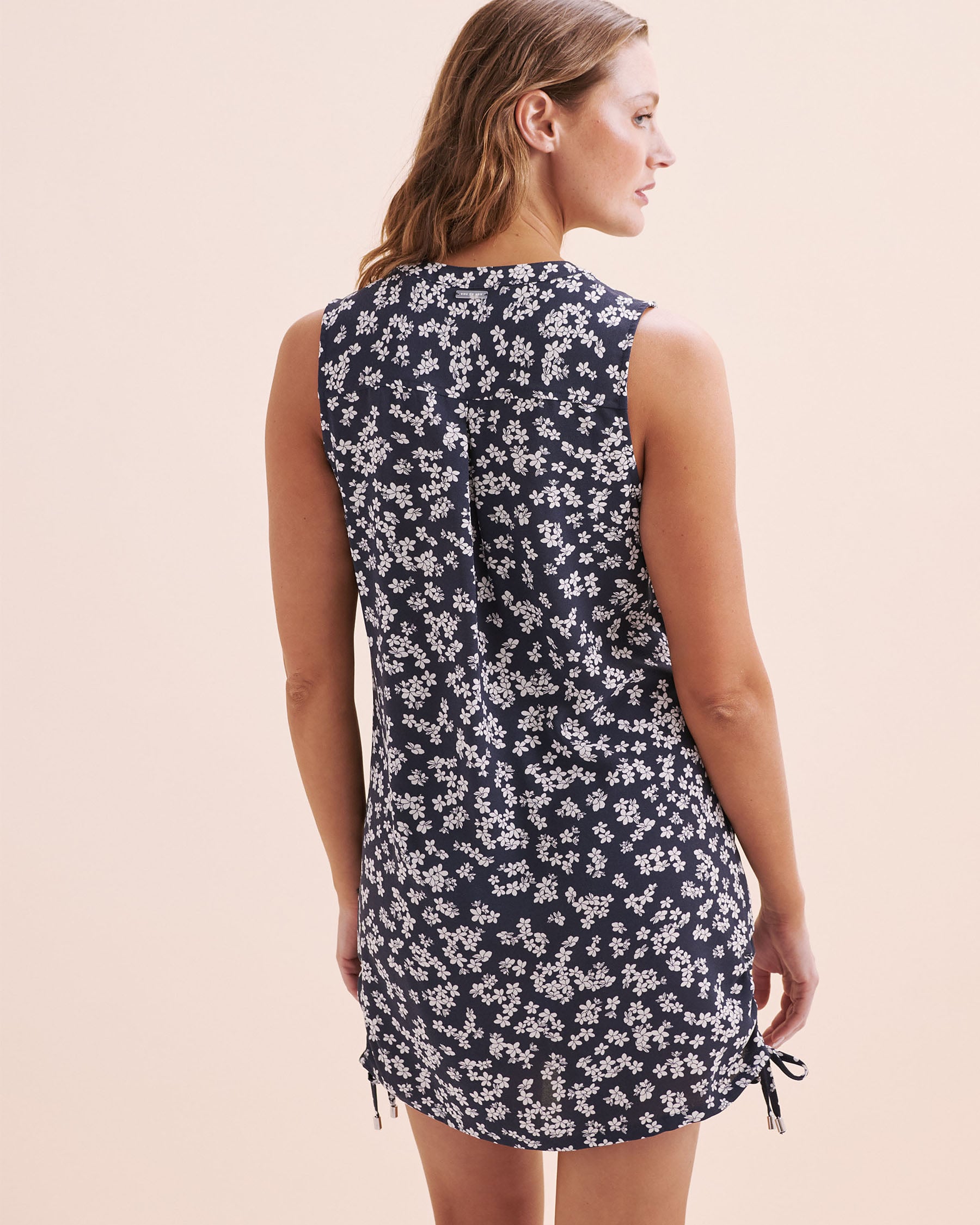 EAU DE SEA Floral Short Dress Blue and white 02300178 - View7