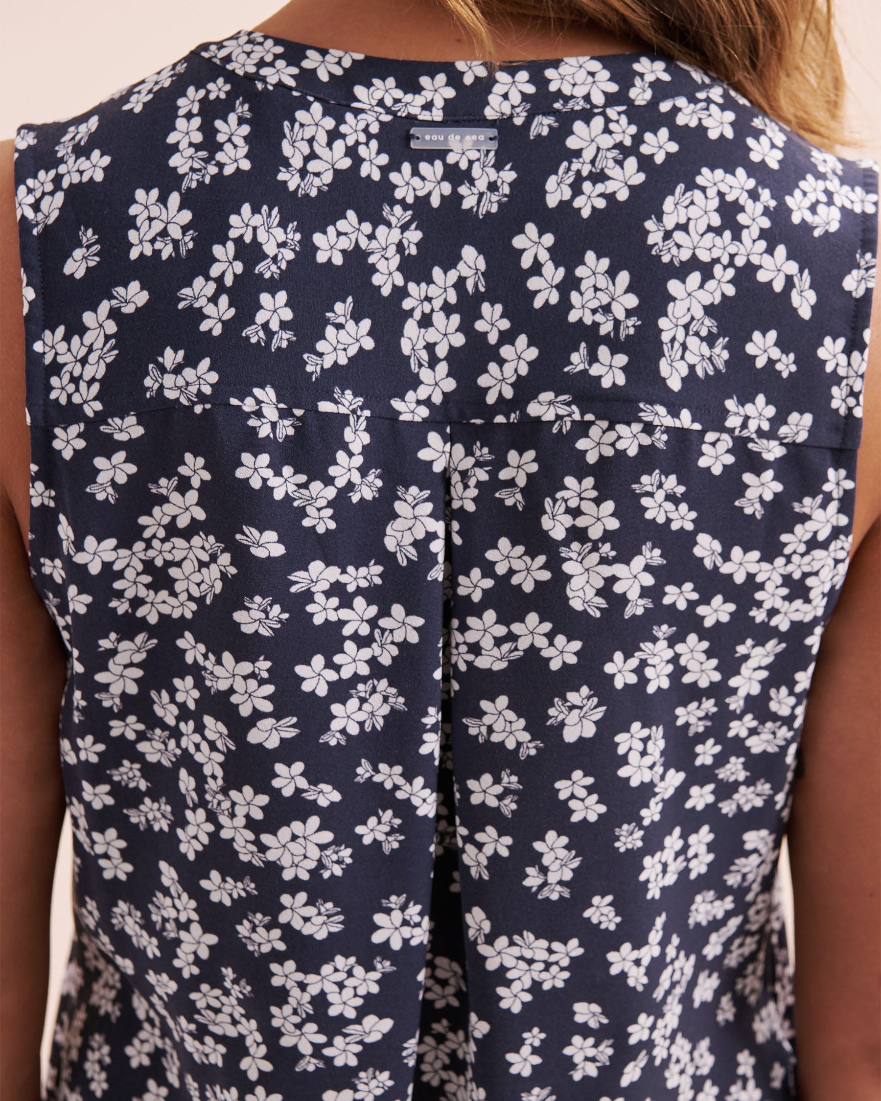 EAU DE SEA Floral Short Dress Blue and white 02300178 - View8