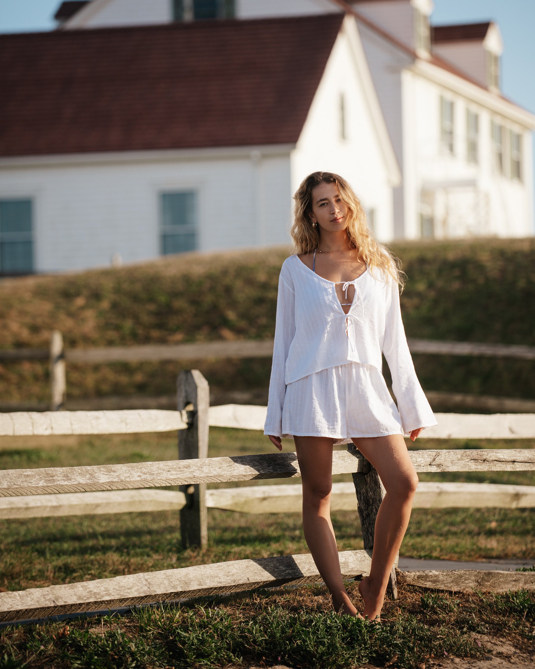 RIP CURL Chemise avec nœud sur le devant Haze Blanc 06HWSH - Voir1