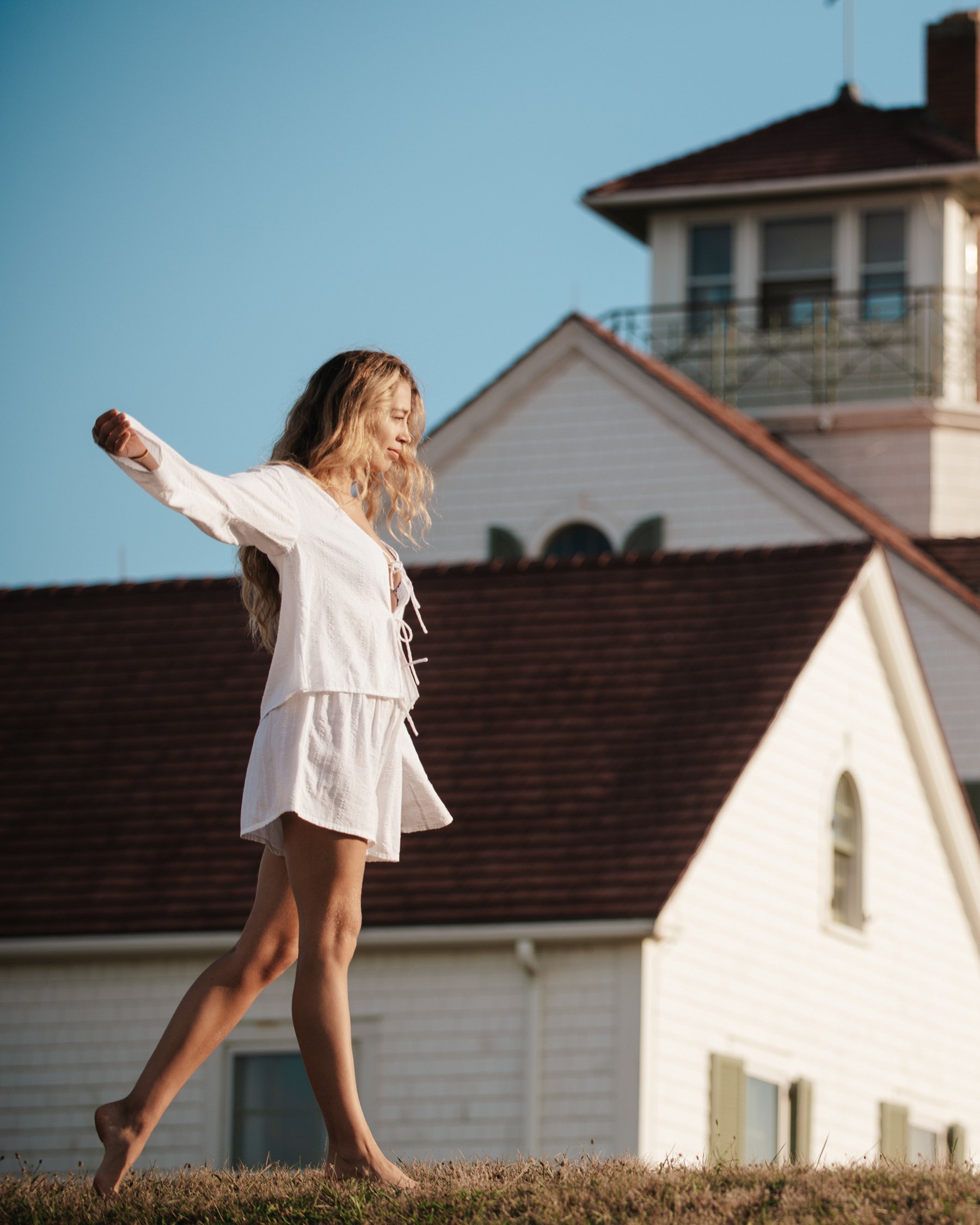 RIP CURL Chemise avec nœud sur le devant Haze Blanc 06HWSH - Voir2