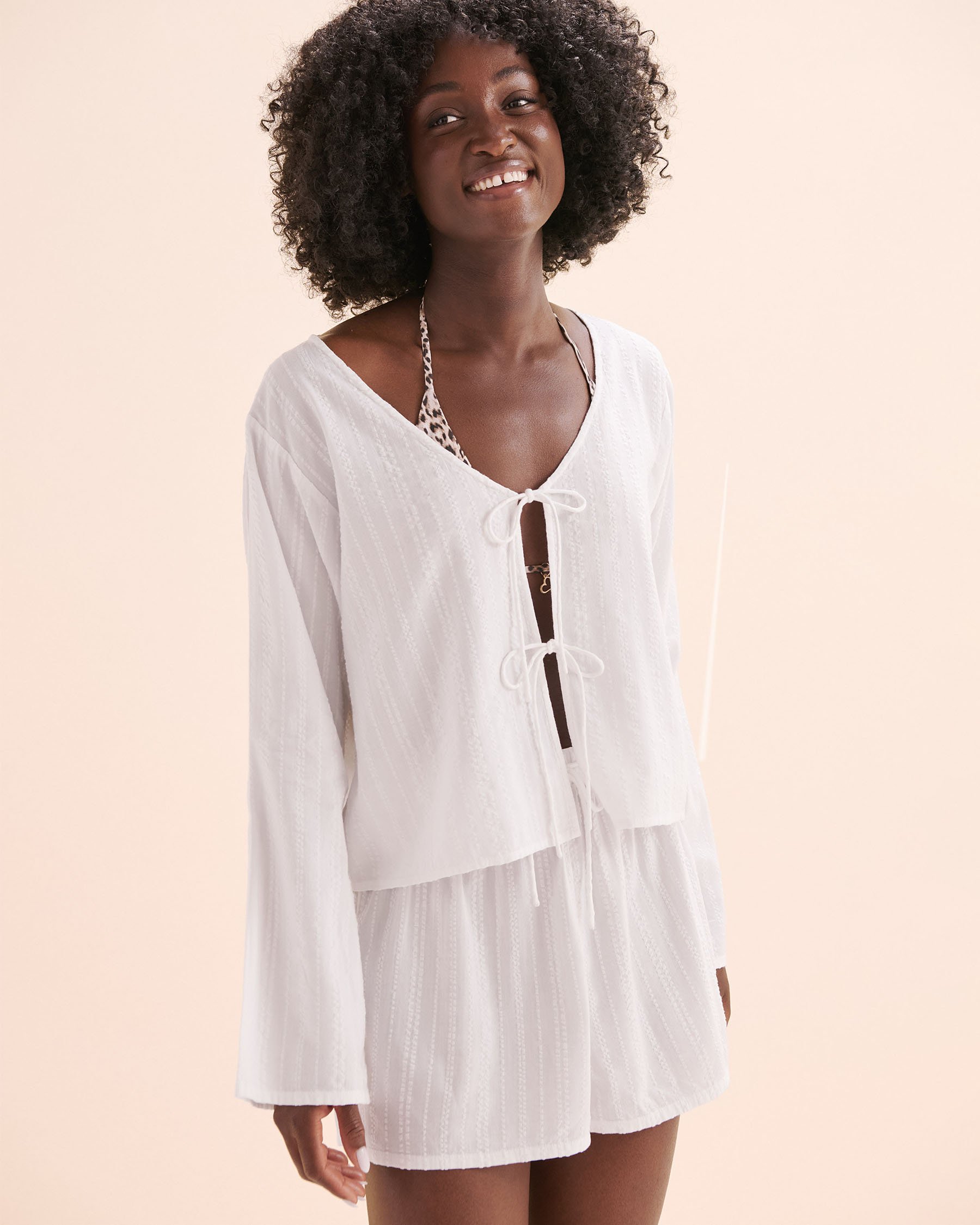 RIP CURL Chemise avec nœud sur le devant Haze Blanc 06HWSH - Voir7