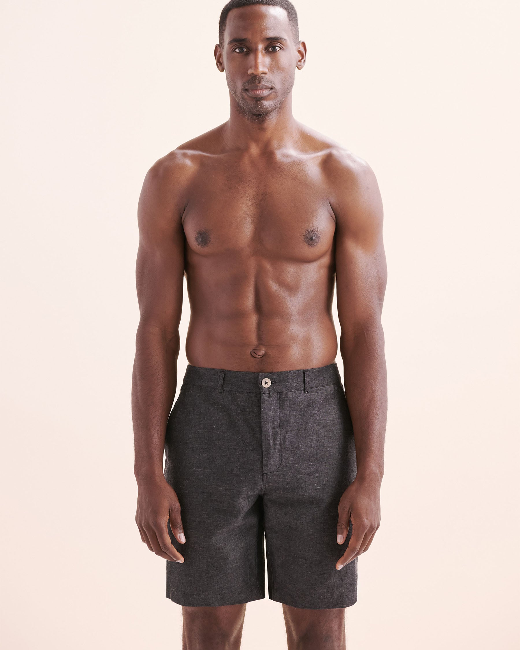 OFF THE BEACH Linen Blend Beach Short Black 04200008 - View8