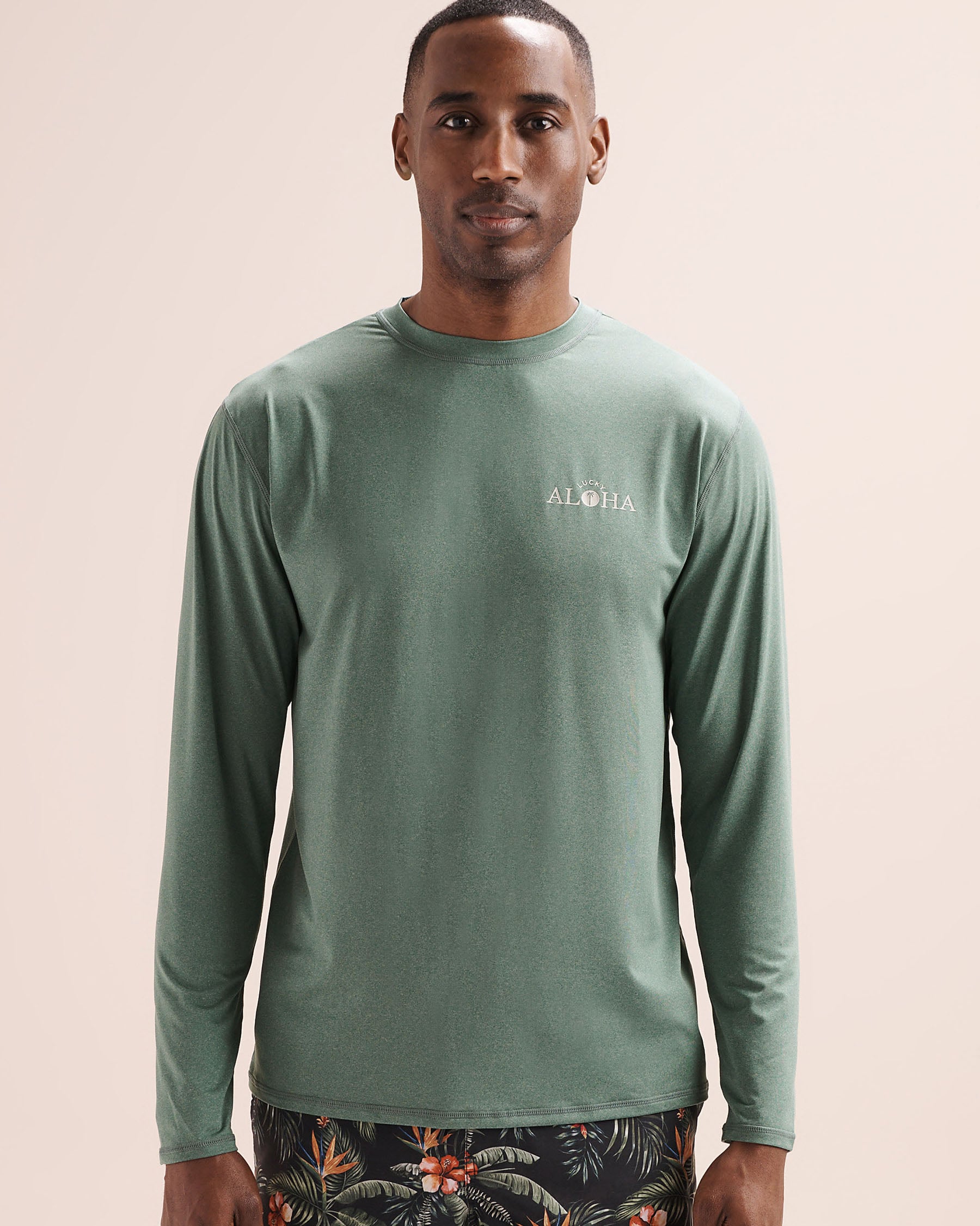LUCKY ALOHA Rashguard à manches longues Interval Vert olive INT7767 - Voir1