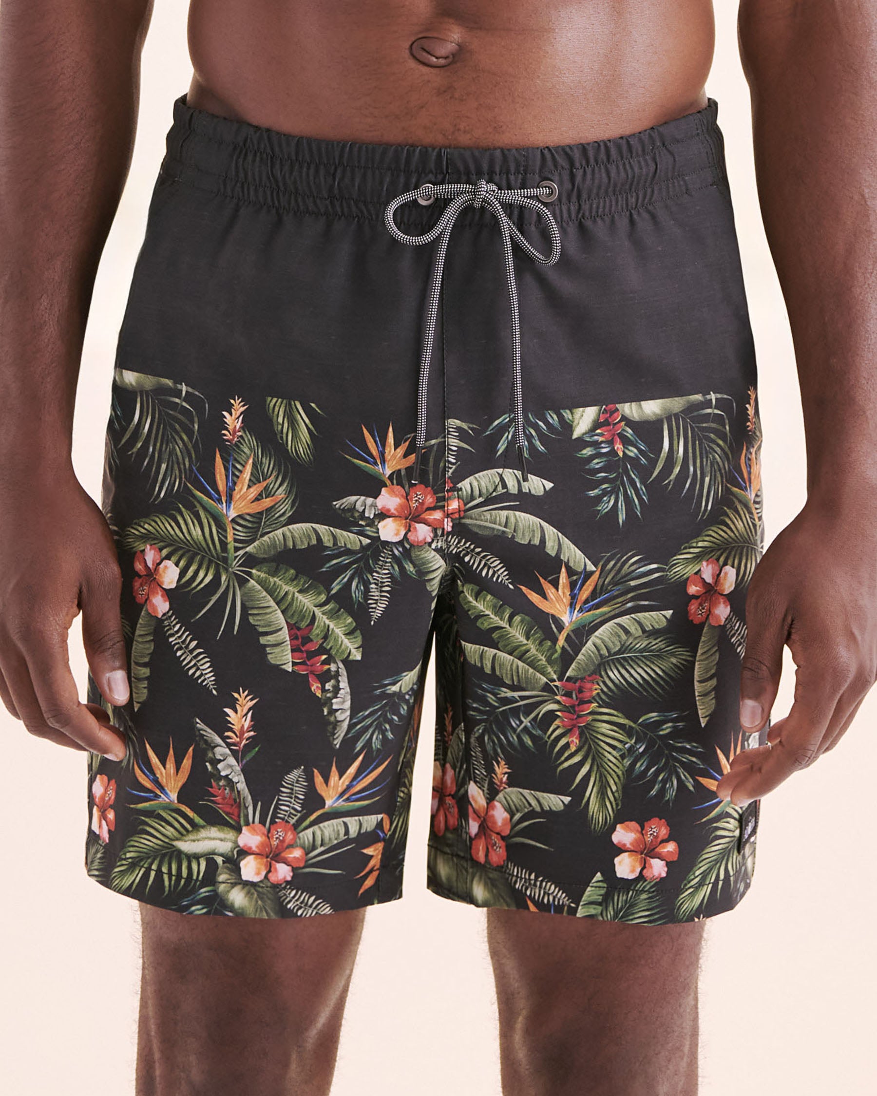 LUCKY ALOHA Marsh Mesh Volley Swimsuit Black MAR1020 - View1