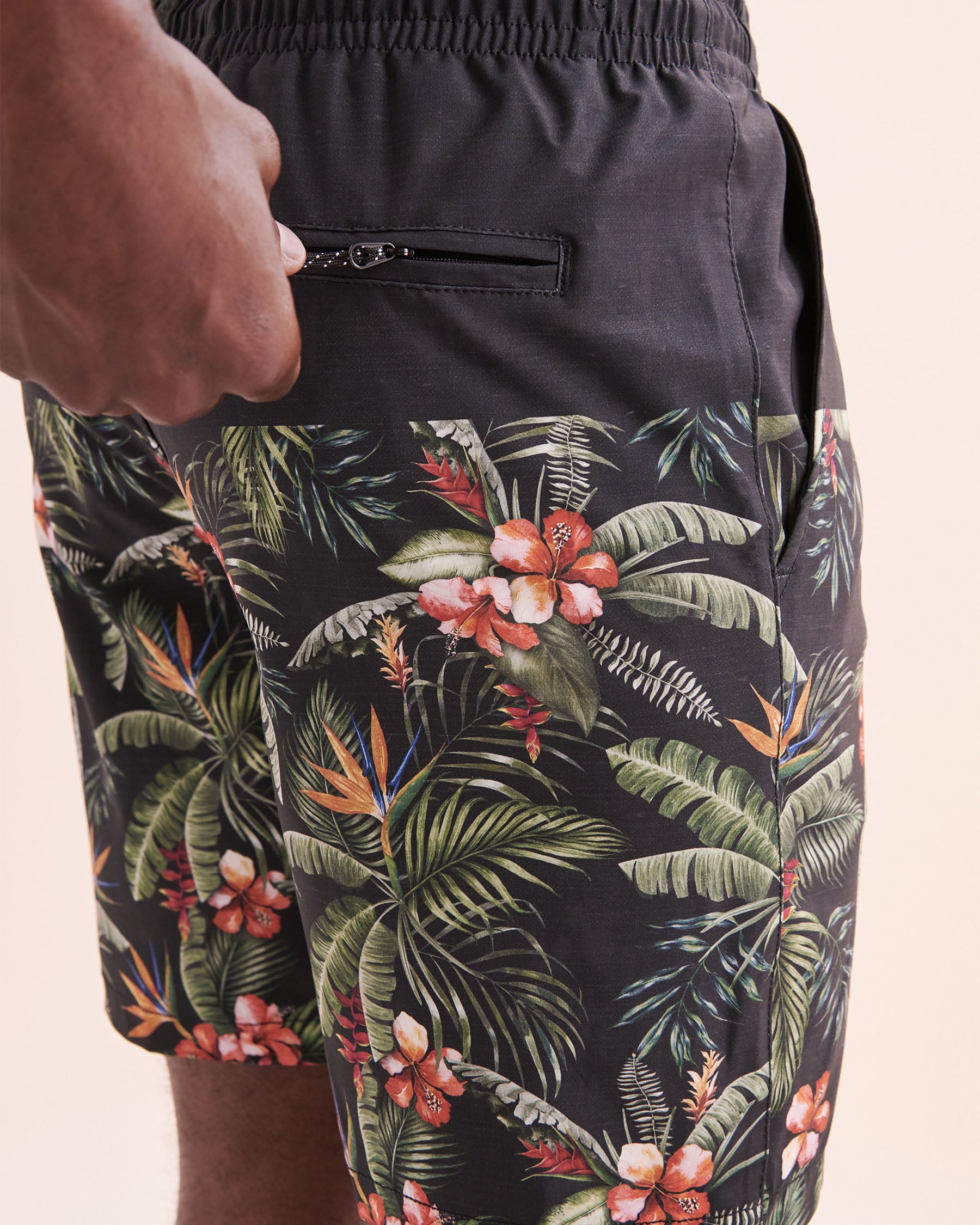 LUCKY ALOHA Marsh Mesh Volley Swimsuit Black MAR1020 - View3