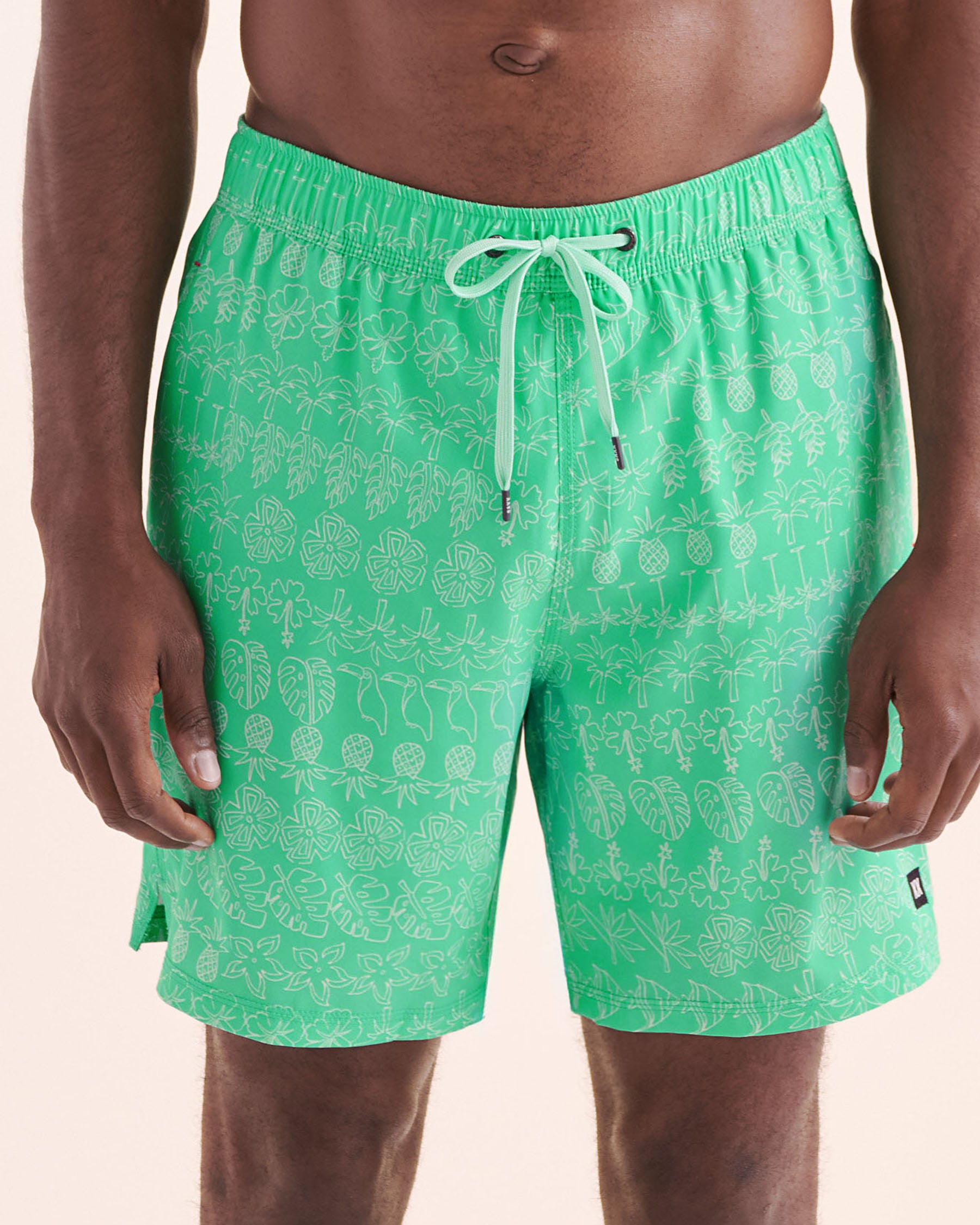 SAXX Maillot volley 2 en 1 Oh Buoy Vert et blanc SXSW04L - Voir1