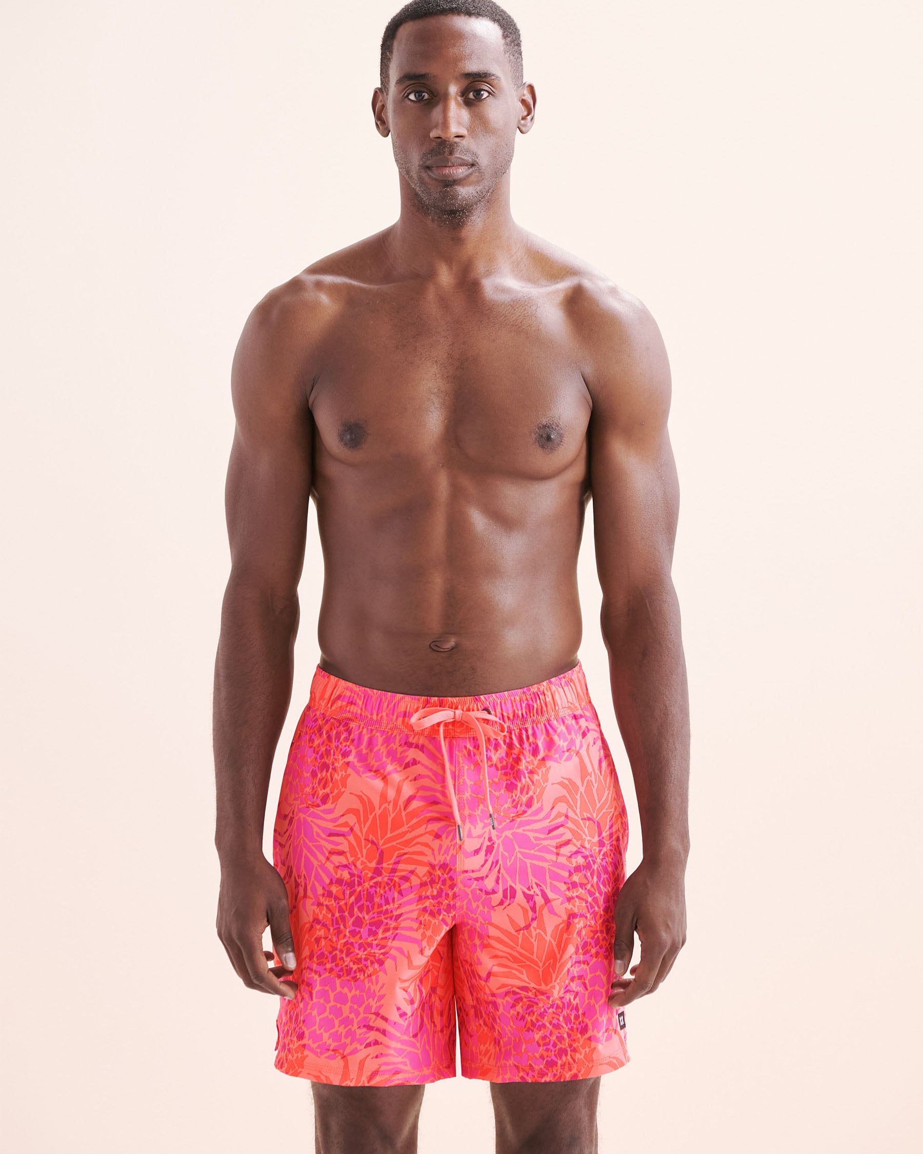 SAXX Oh Buoy 2 in 1 Volley Swimsuit Pink and orange SXSW04L - View6