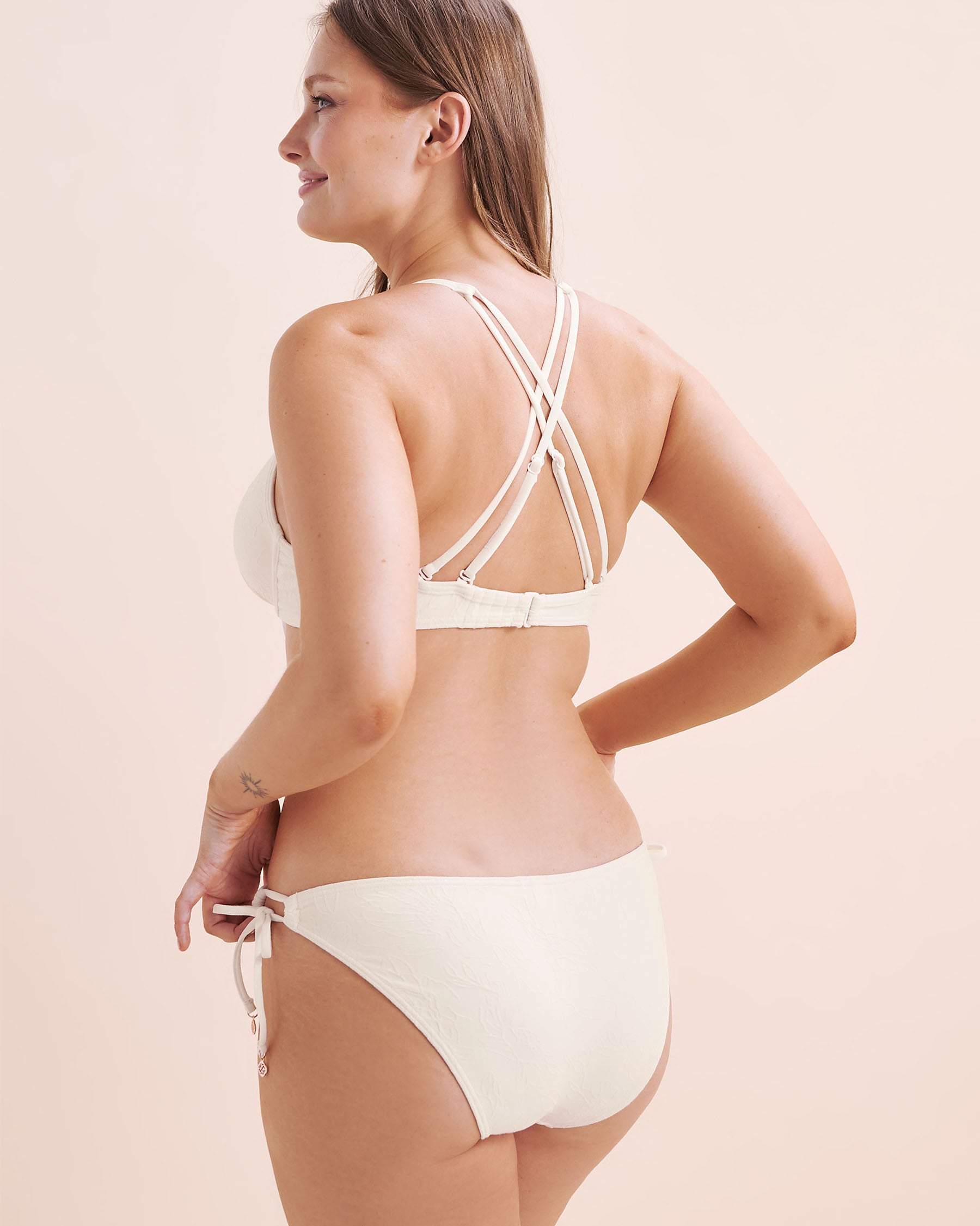 TURQUOISE COUTURE Haut de bikini push-up texturée Blanc 01100479 - View7