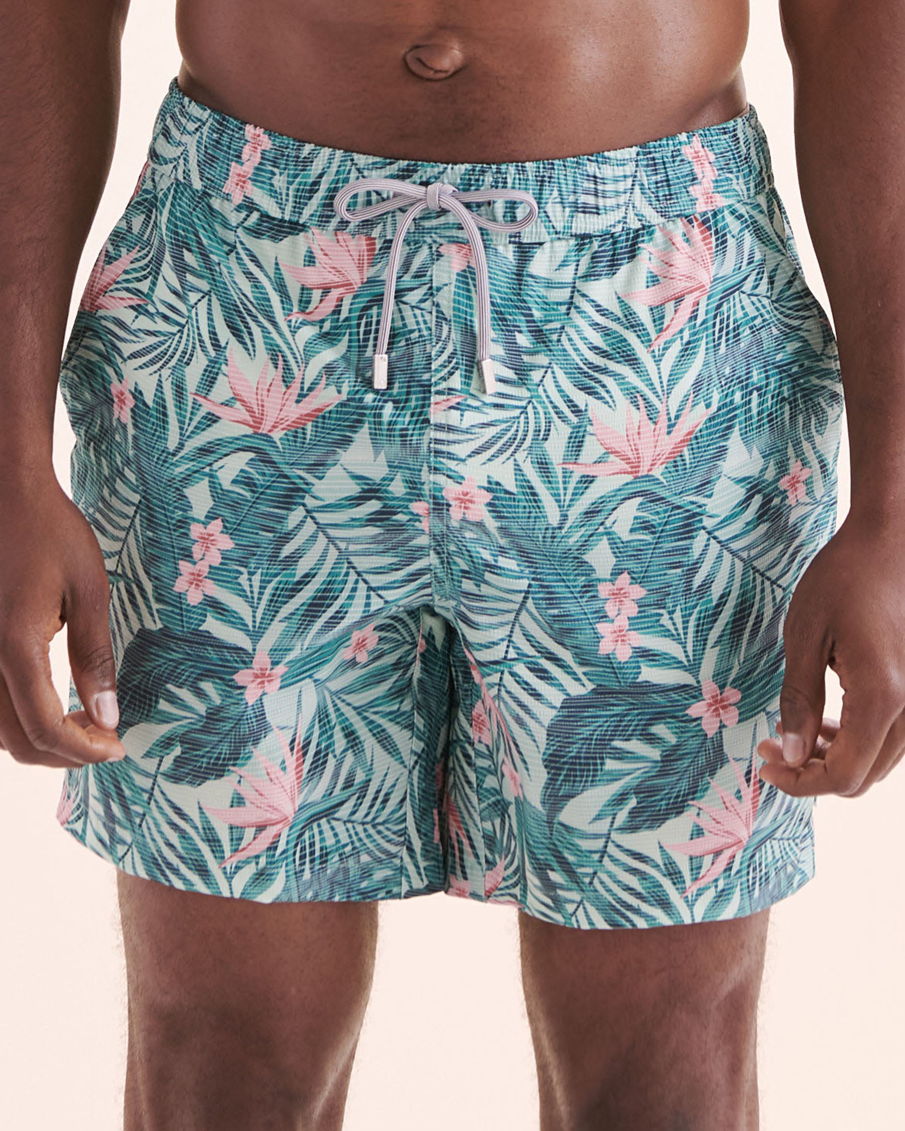 PUBLIC BEACH Maillot volley Tropical Pulse Bleu et rose PB8635BIK - Voir3
