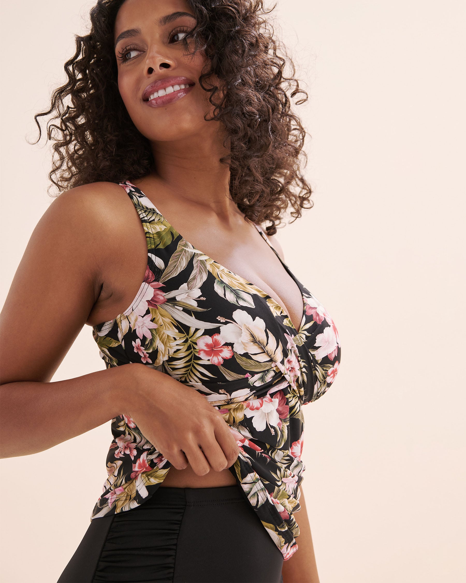 ARTESANDS Haut tankini bonnet D Tropisian Delacroix Noir AT3721TN - Voir12