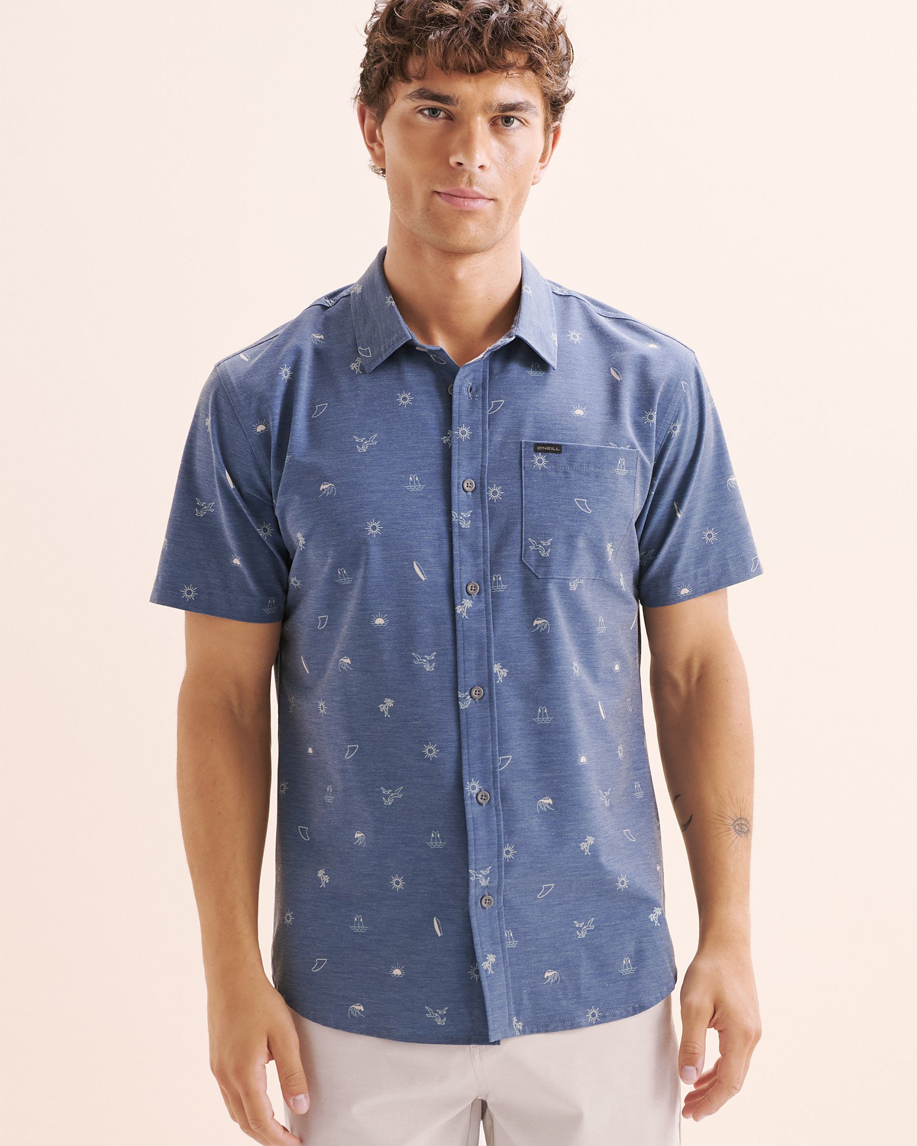O'NEILL TRVLR UPF Traverse Standard Shirt Blue and white SP5104102 - View5