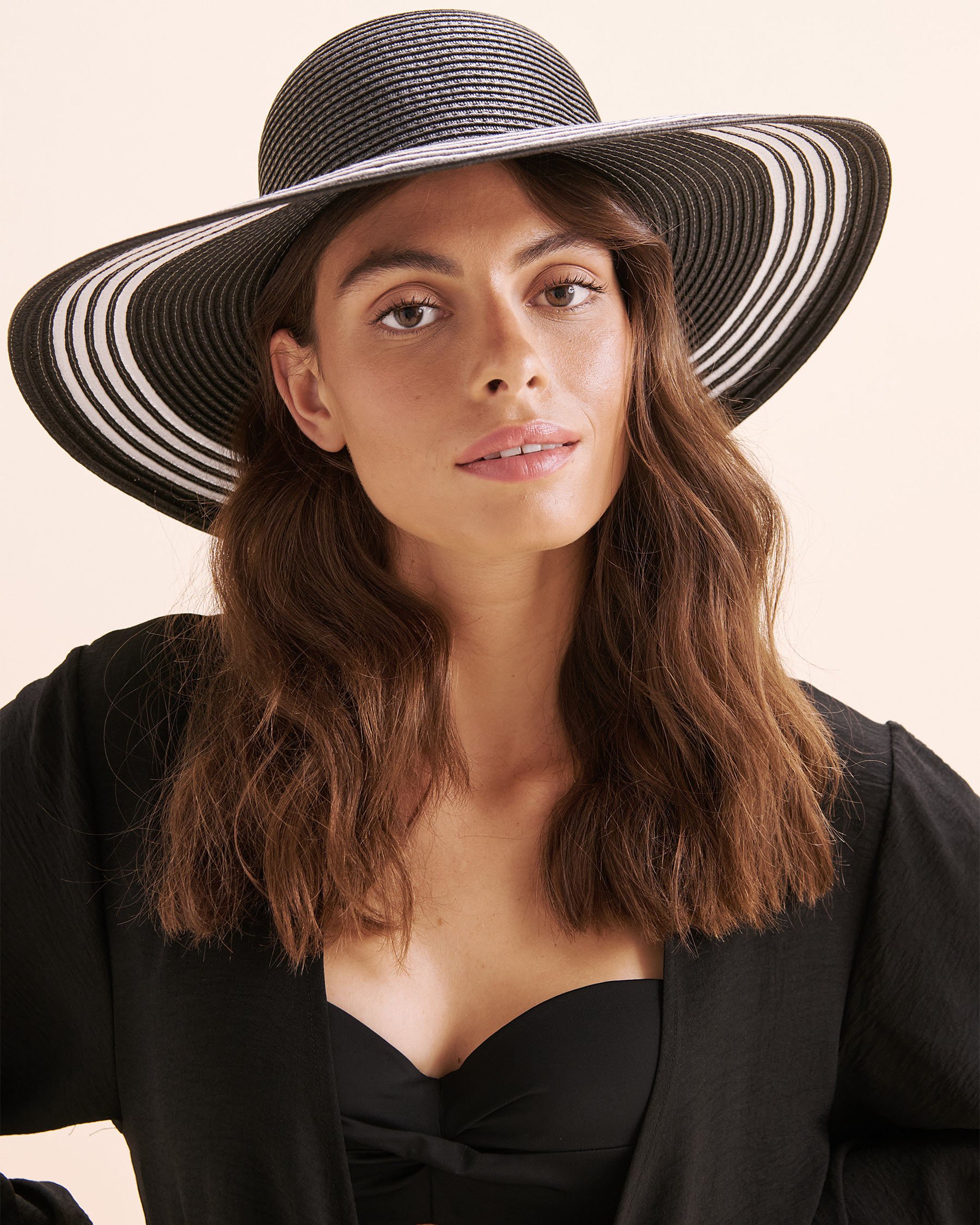 SARAJANE Two Tones Wide Brim Hat Beige 25SJ3638 - View1