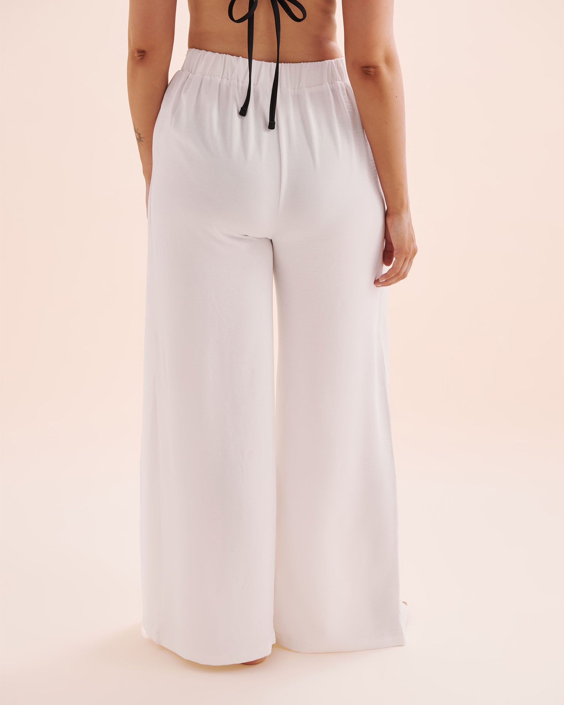 EVERYDAY SUNDAY Pantalon de plage à jambes larges Blanc ESBEAW05869 - Voir3