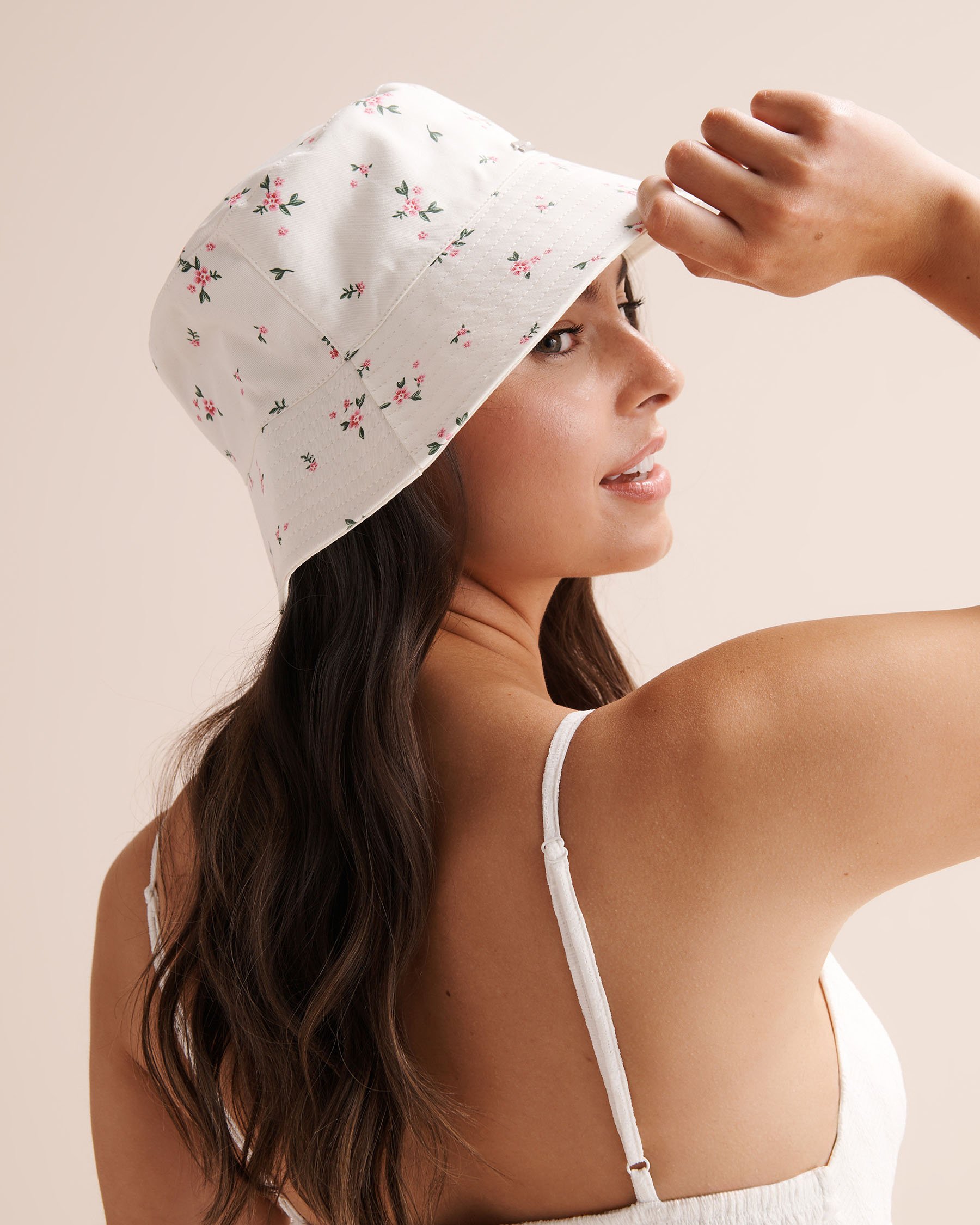 TROPIK Floral Bucket Hat White 02500014 - View3