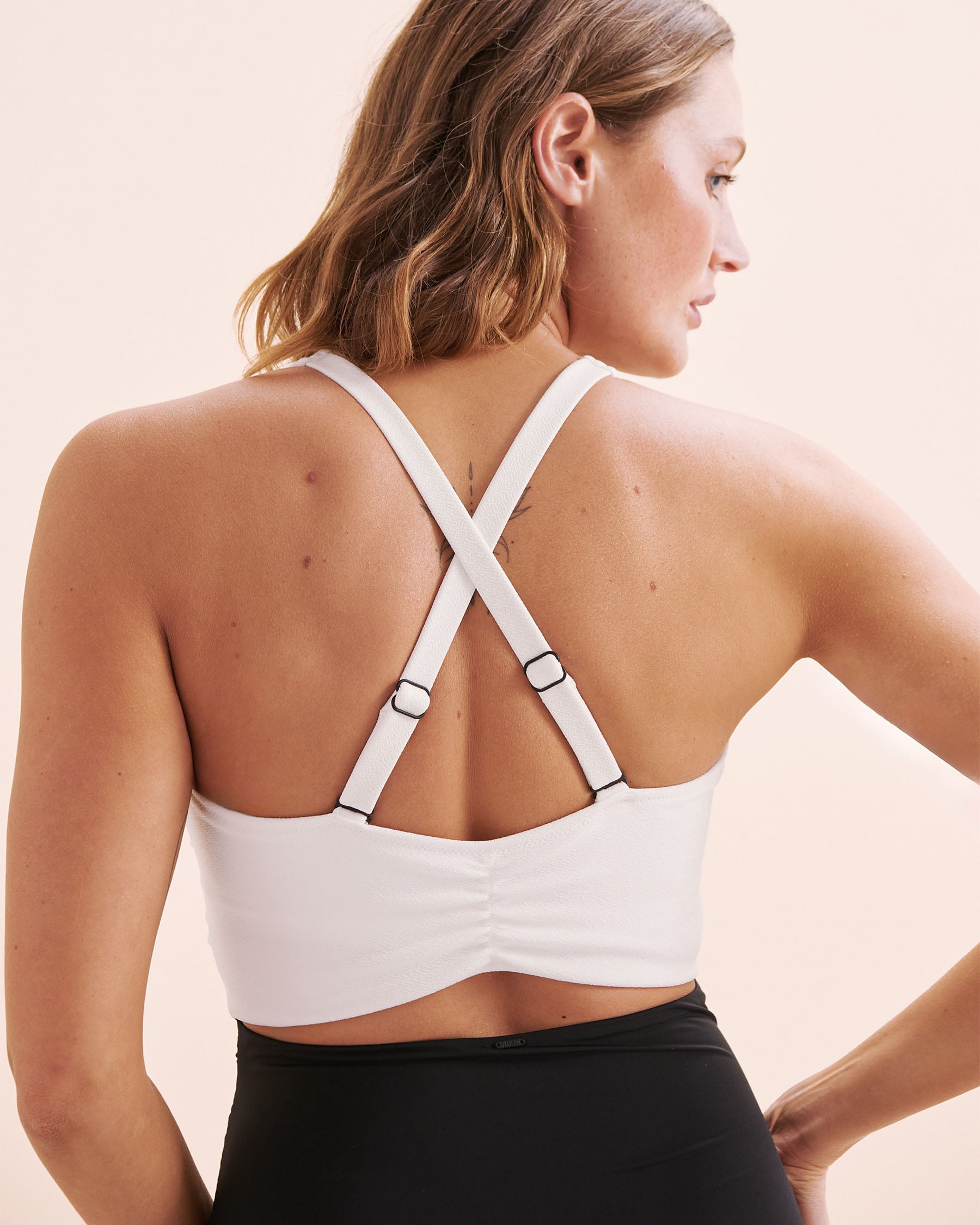 EVERYDAY SUNDAY Maillot une-pièce enveloppant classique Noir & Blanc ESBEAW00964F - Voir8