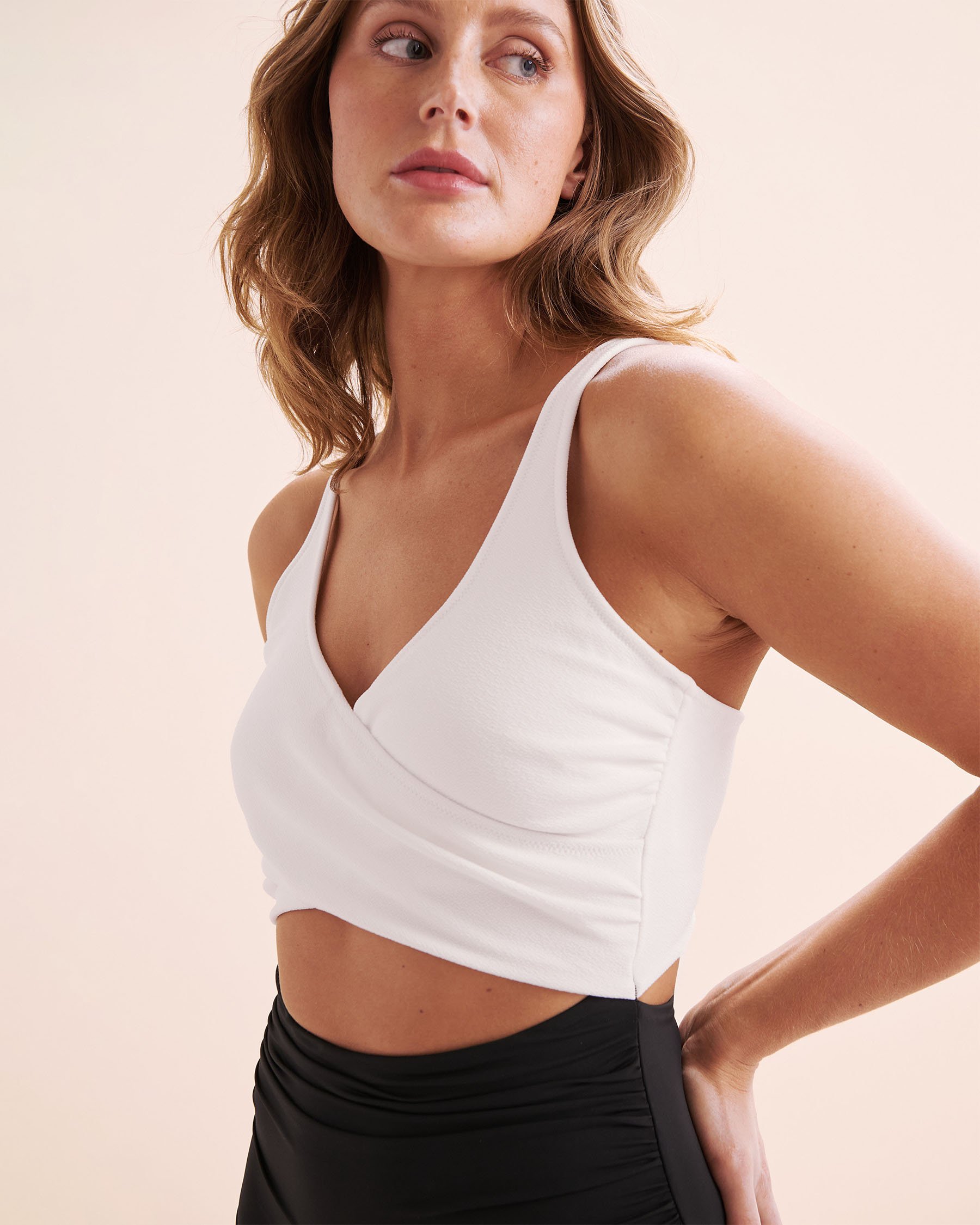 EVERYDAY SUNDAY Maillot une-pièce enveloppant classique Noir & Blanc ESBEAW00964F - Voir9